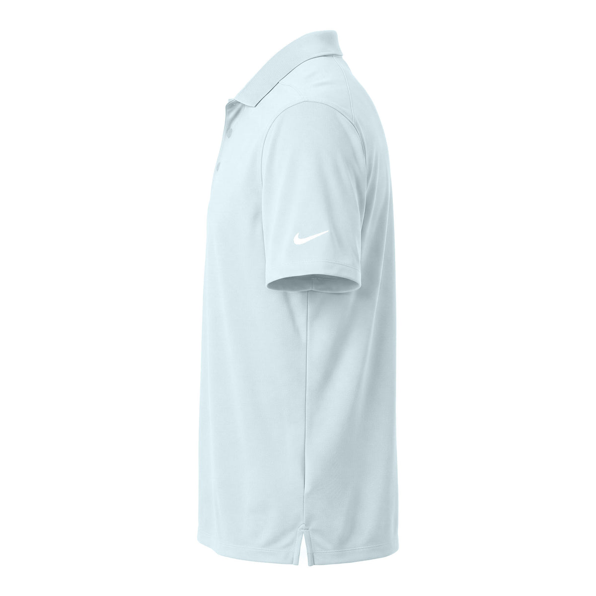 Nike NKDC1963 custom polo in blue tint, left side view