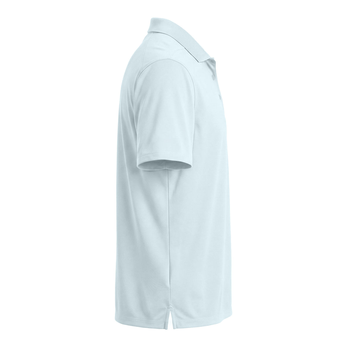 Nike NKDC1963 custom polo in blue tint, right side view