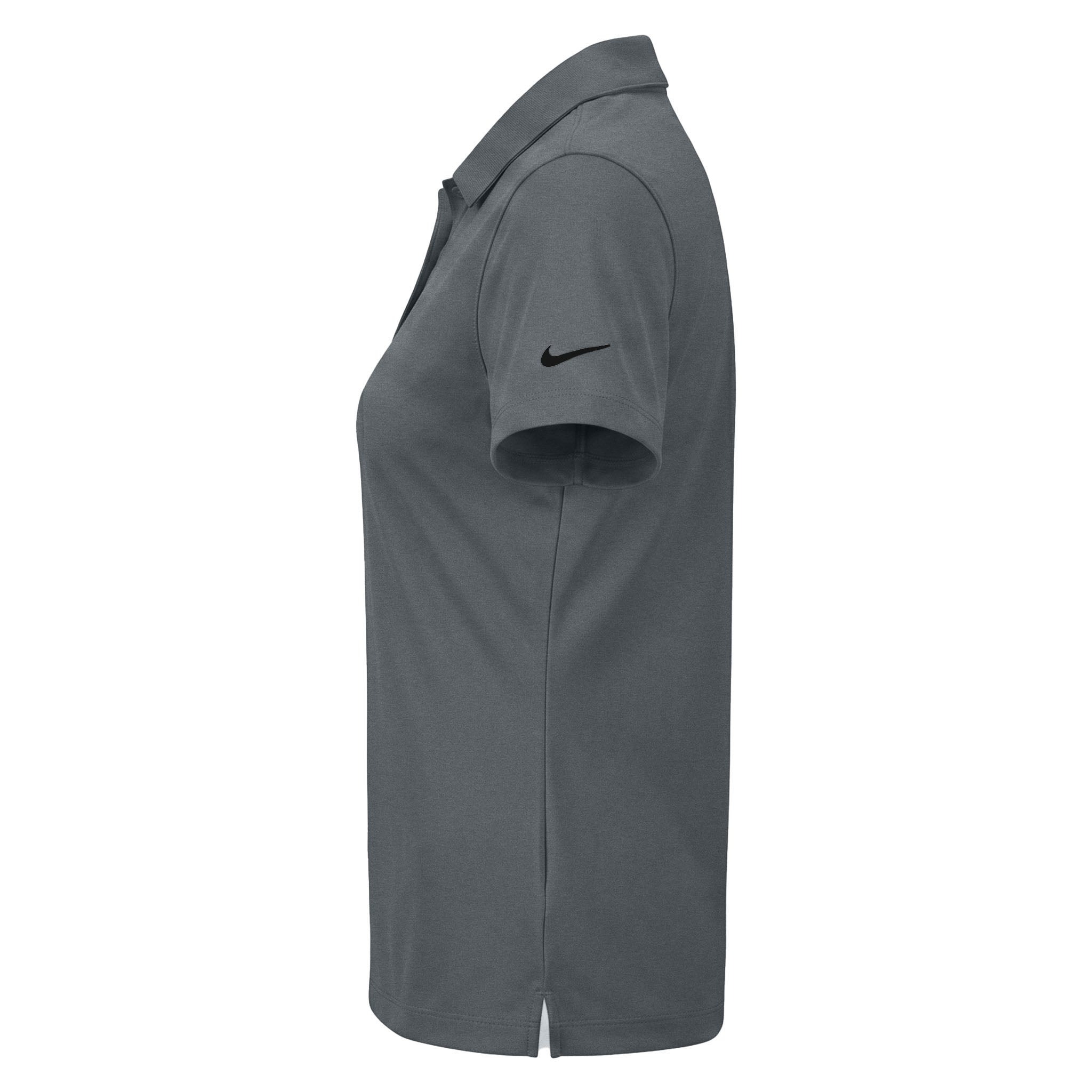 Nike NKDC1991 custom polo in anthracite, left side view
