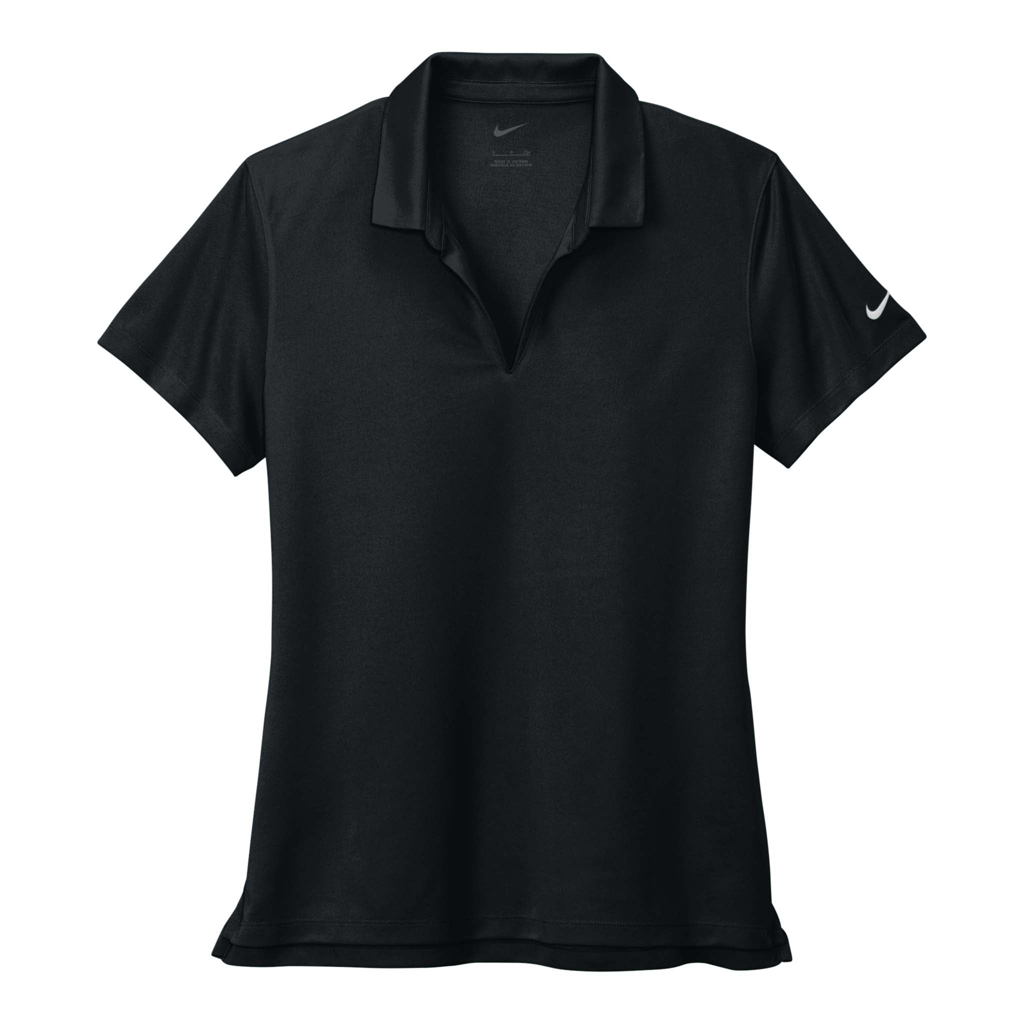 Nike NKDC1991 custom polo in black, front view