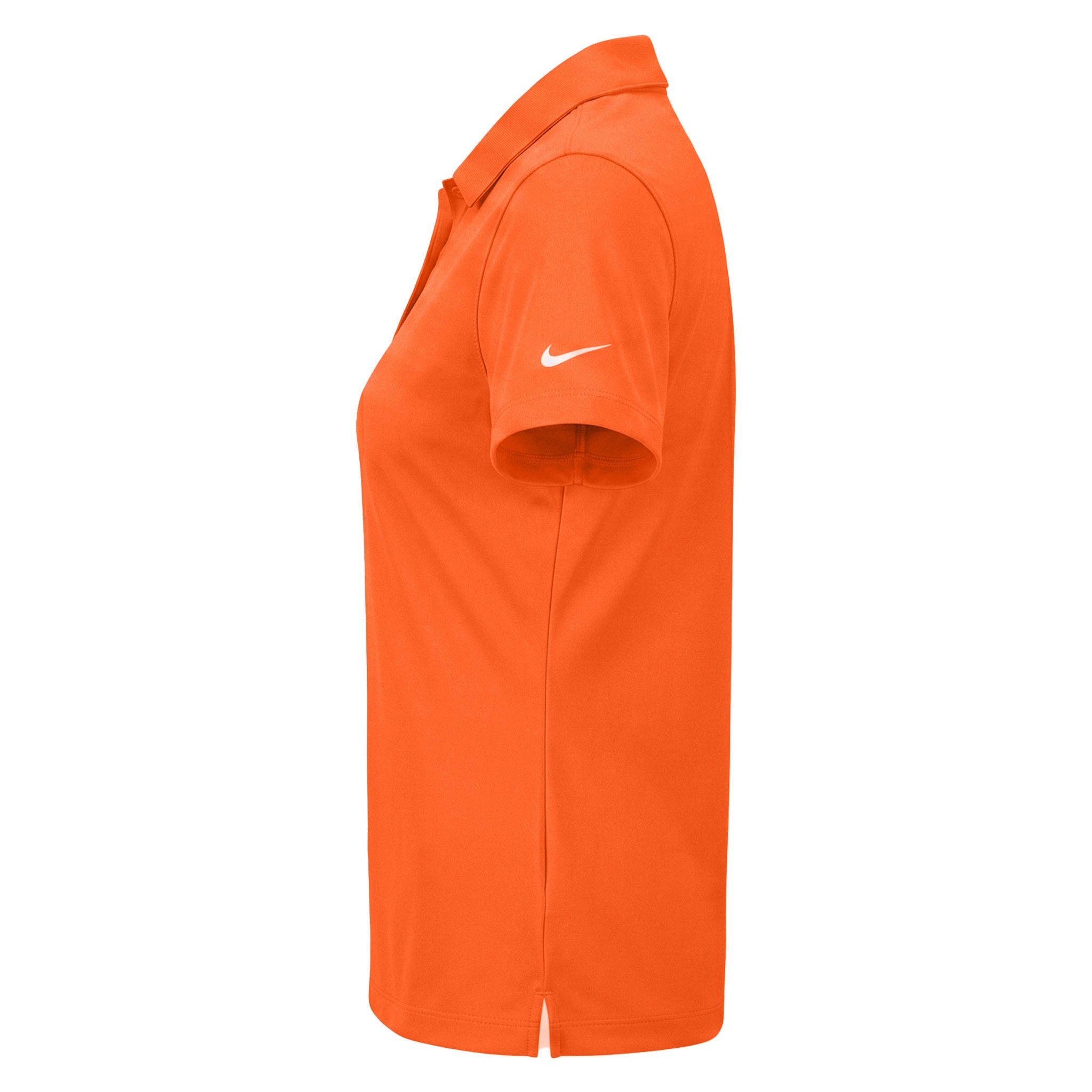 Nike NKDC1991 custom polo in brilliant orange, left side view