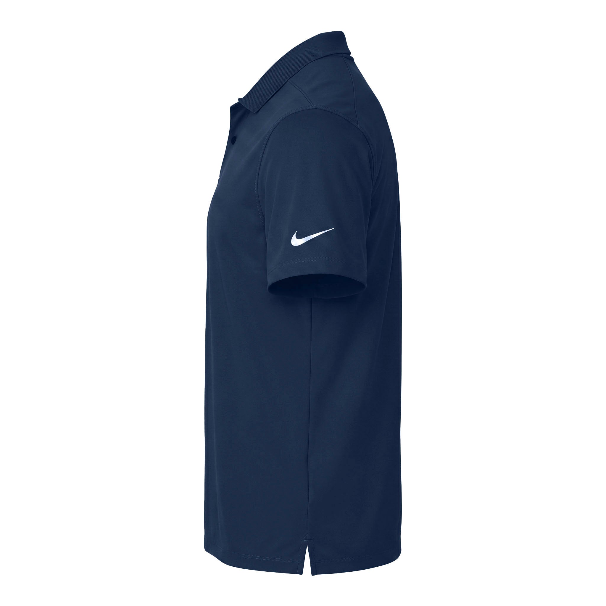 Nike NKDX6684 custom polo in college navy, left side view