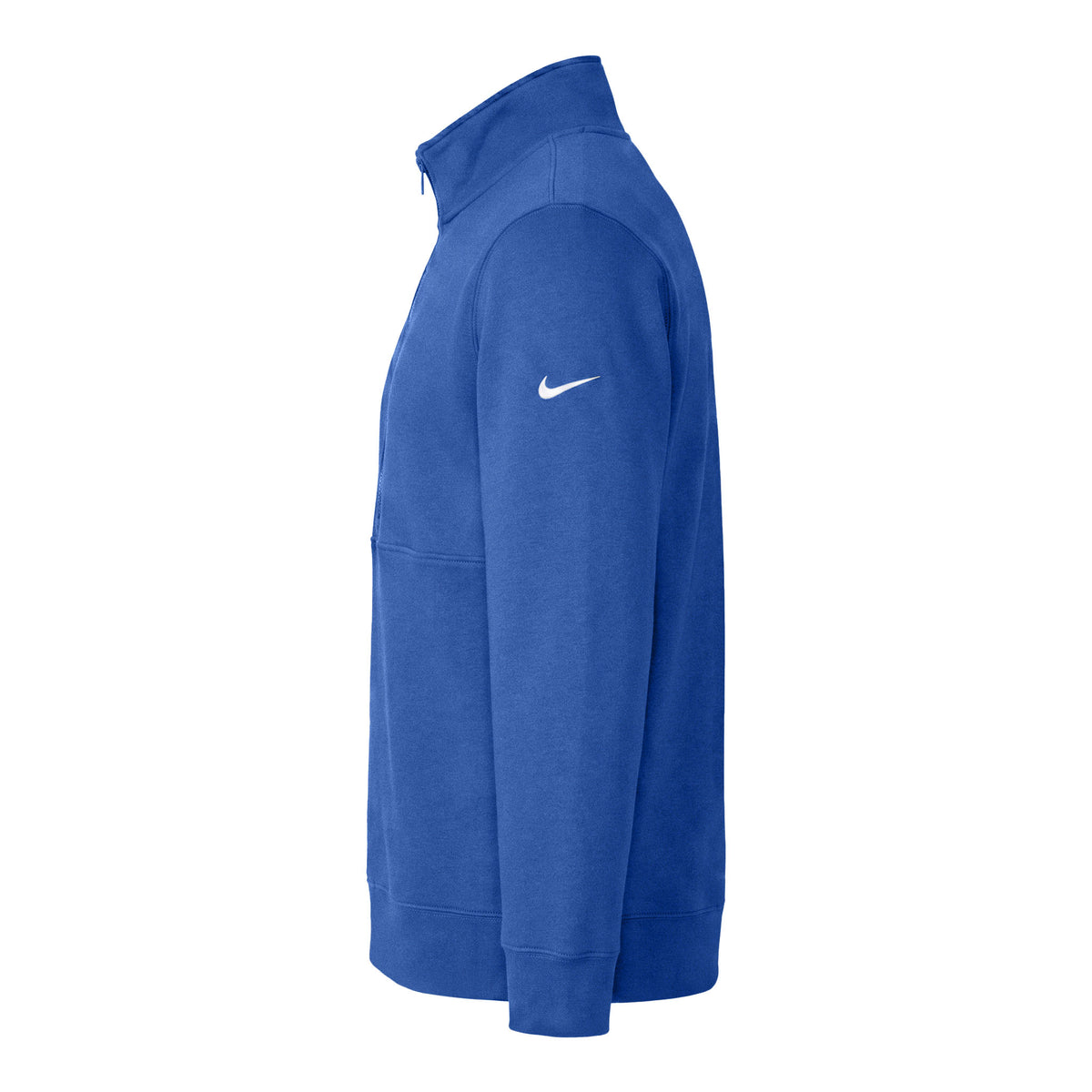 Nike NKDX6718 custom quarter-zip in game royal, left side view