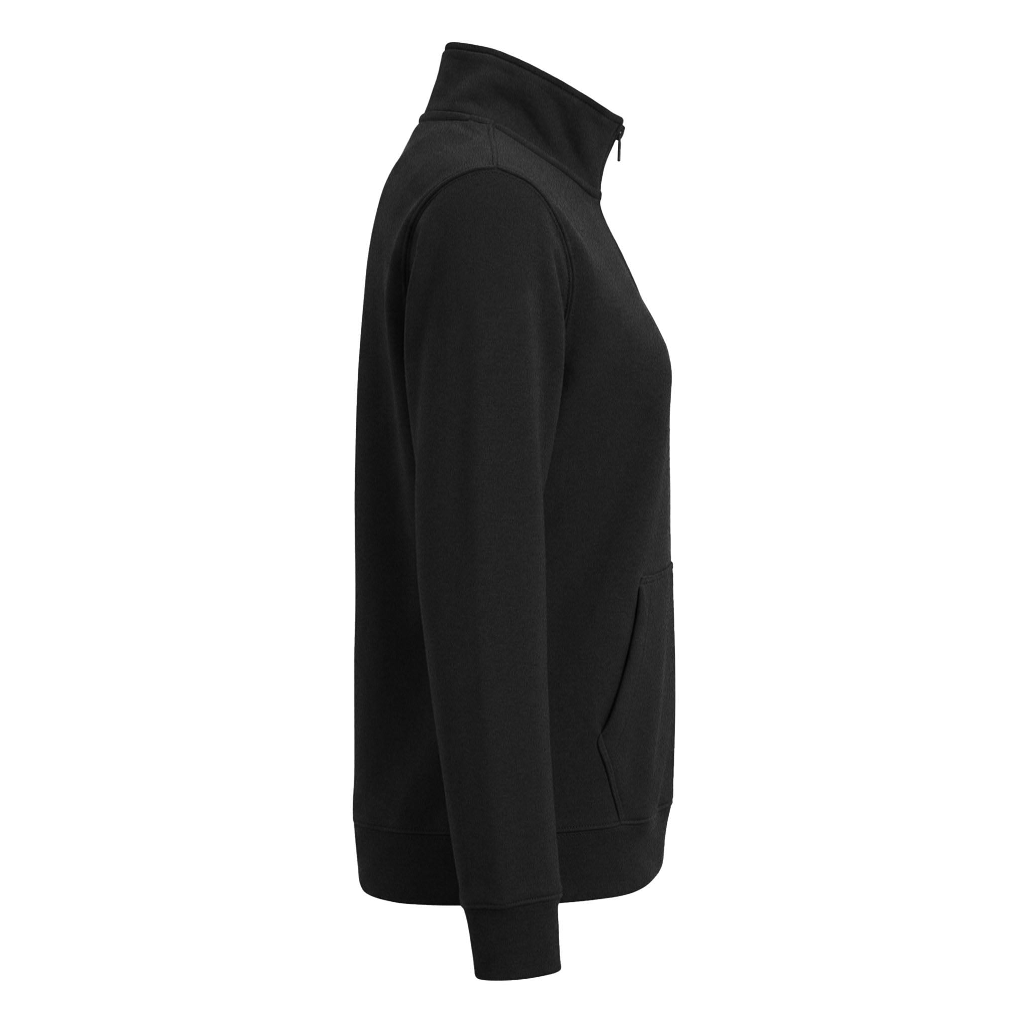 Nike NKDX6720 custom quarter-zip in black, right side view