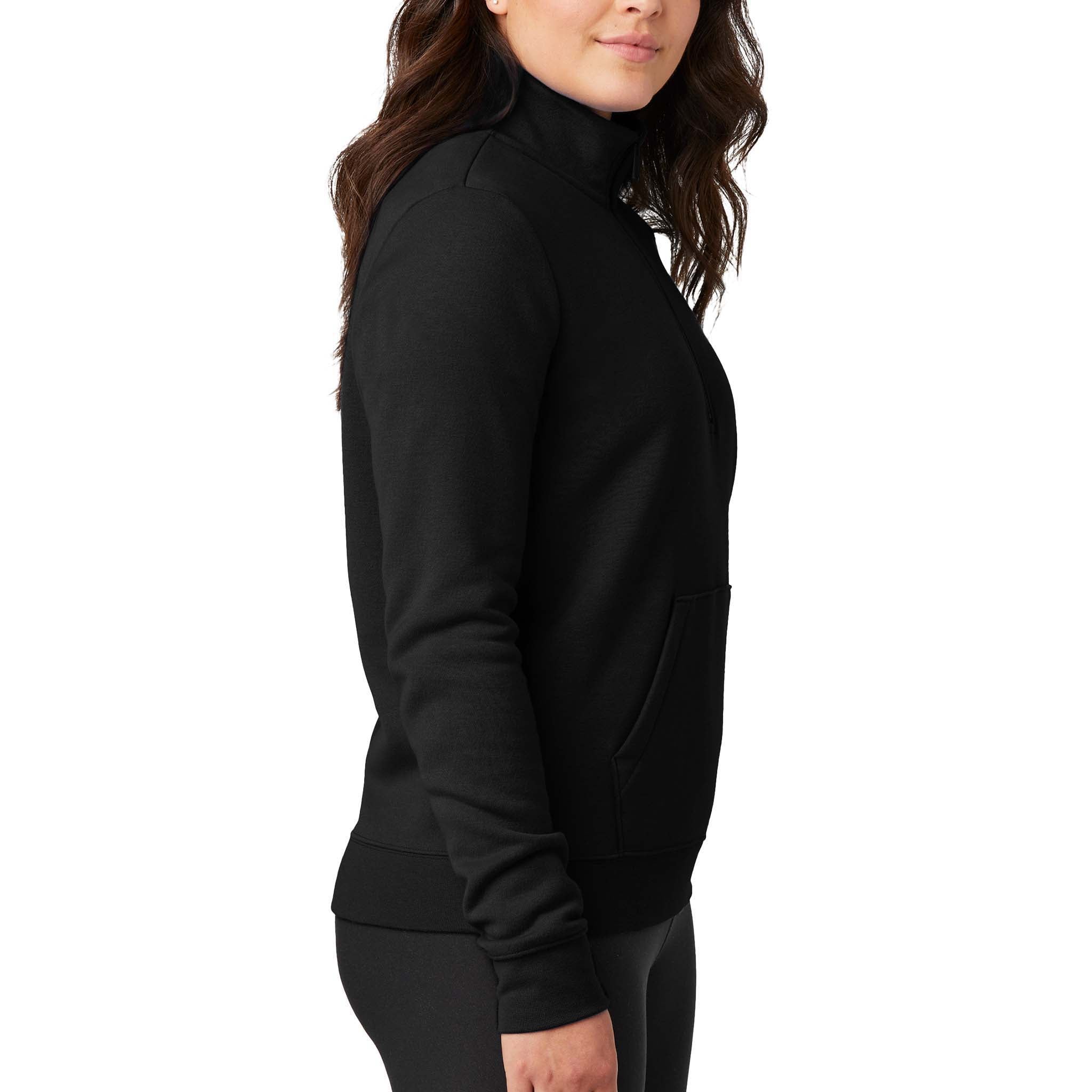 Nike NKDX6720 custom quarter-zip in black, right side view