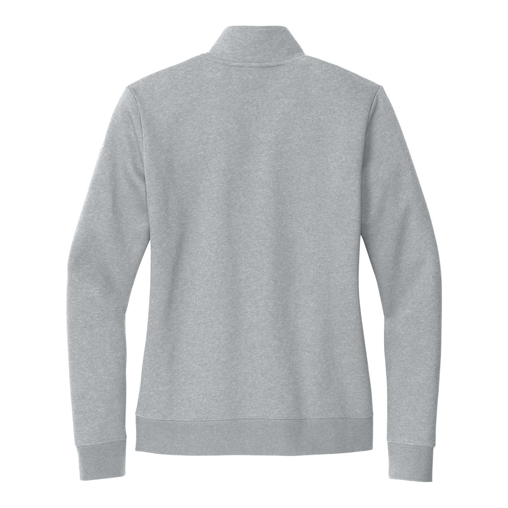 Nike NKDX6720 custom quarter-zip in dark grey heather, back view