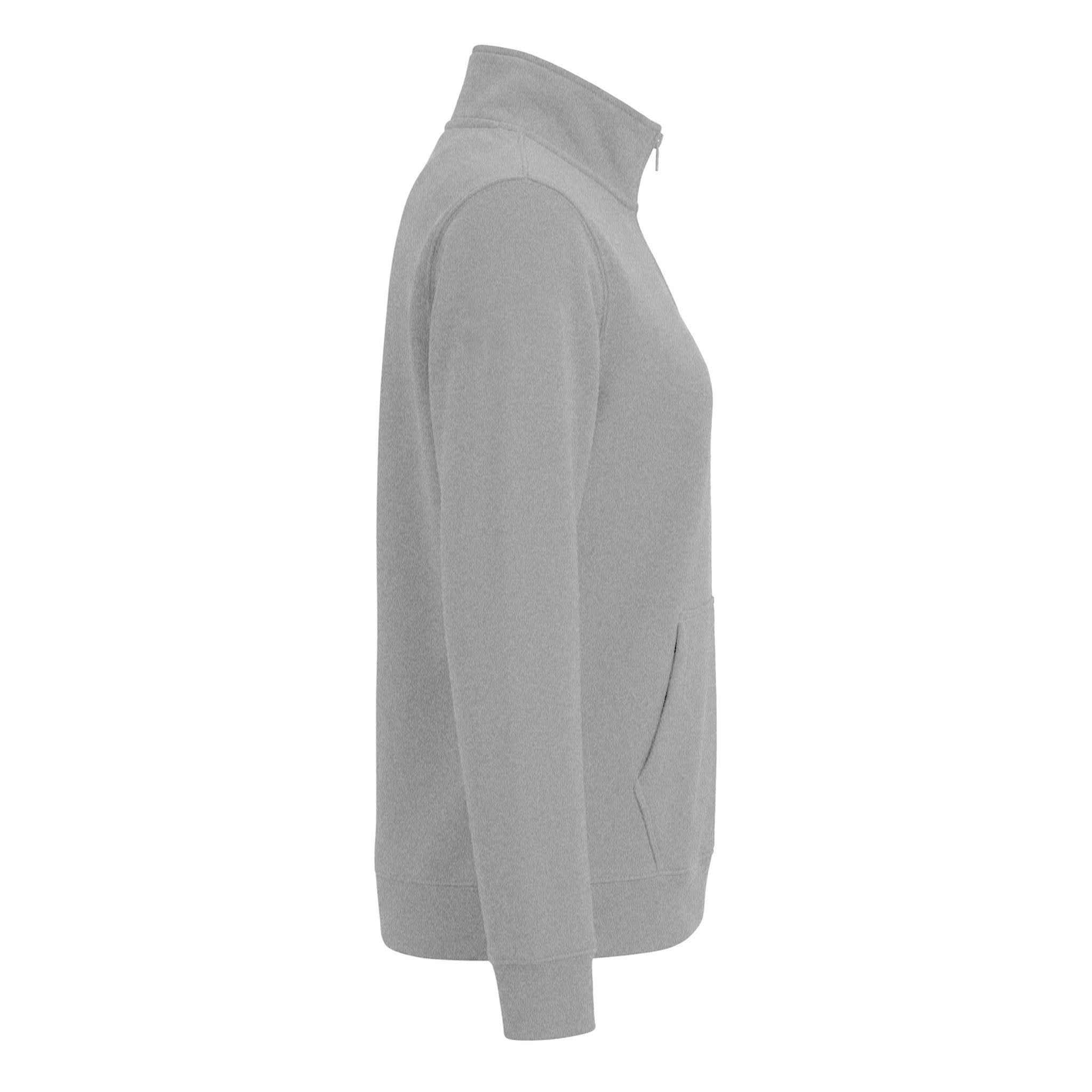 Nike NKDX6720 custom quarter-zip in dark grey heather, right side view