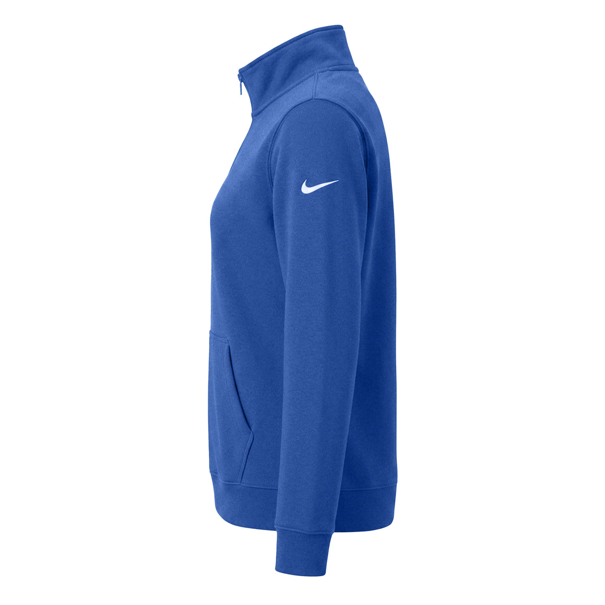 Nike NKDX6720 custom quarter-zip in game royal, left side view