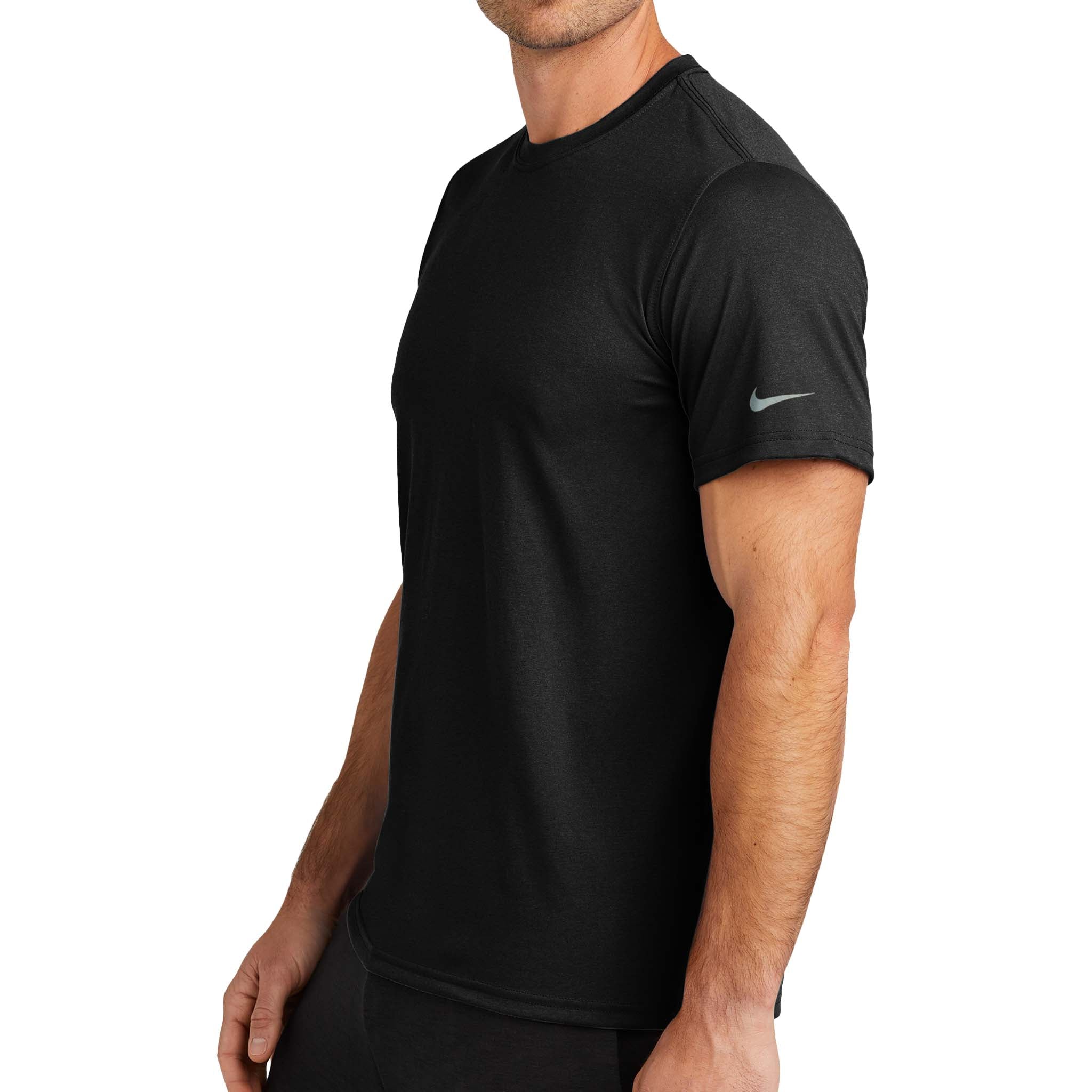 Nike NKDX8730 custom short sleeve t-shirt in black, left side view