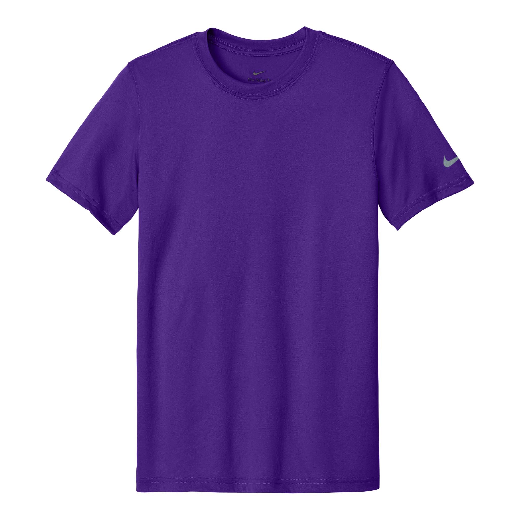 Nike NKDX8730 custom short sleeve t-shirt in court purple, front view