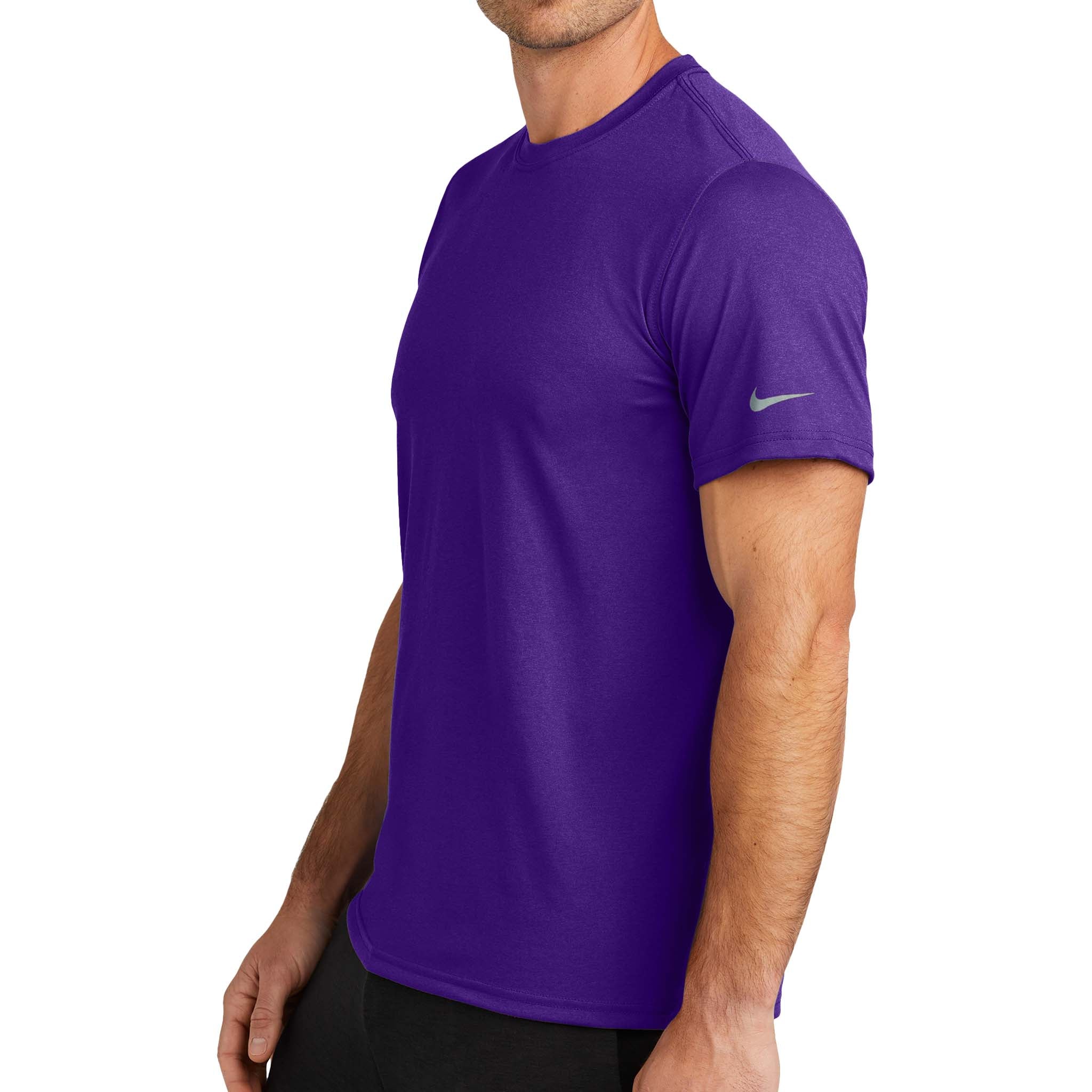 Nike NKDX8730 custom short sleeve t-shirt in court purple, left side view