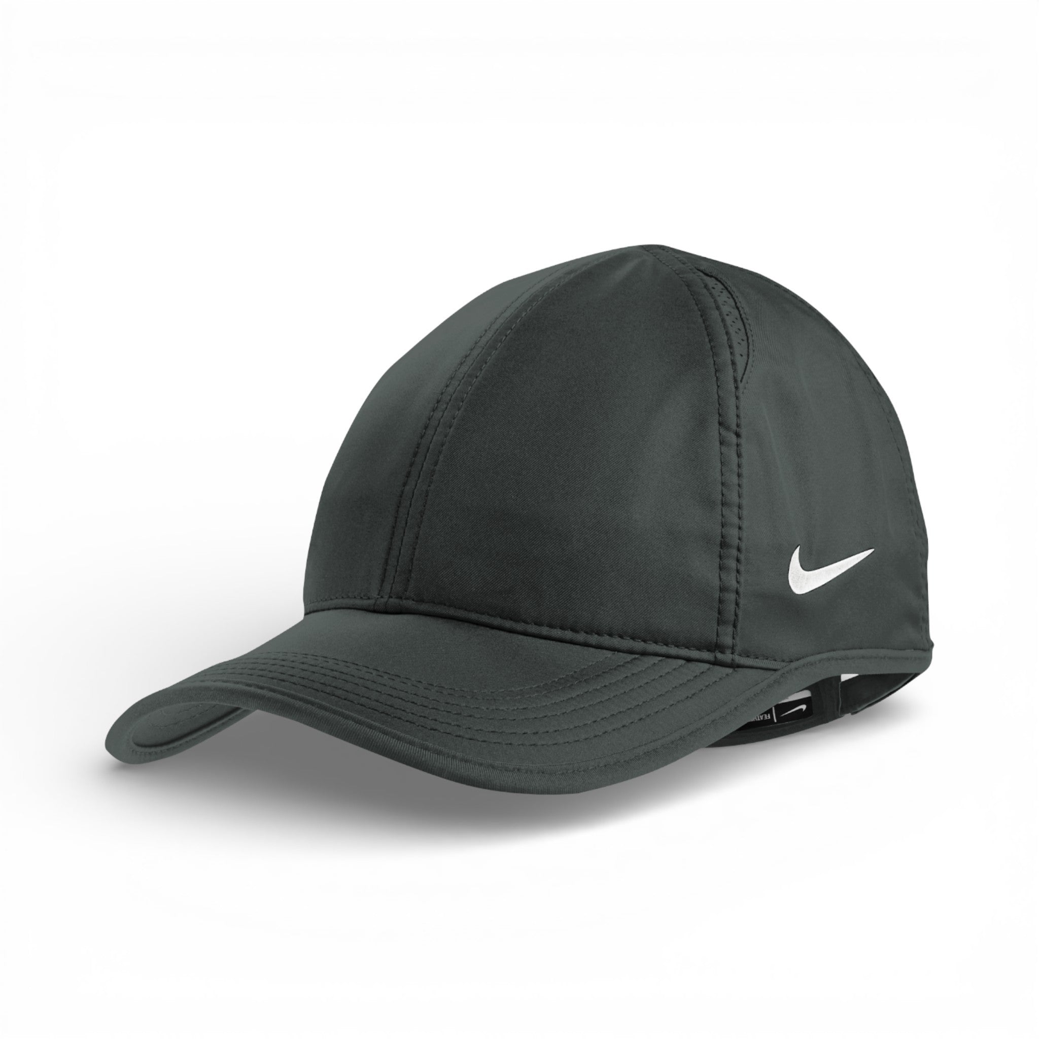 Left side view of Nike NKFB5666 custom hat in anthracite