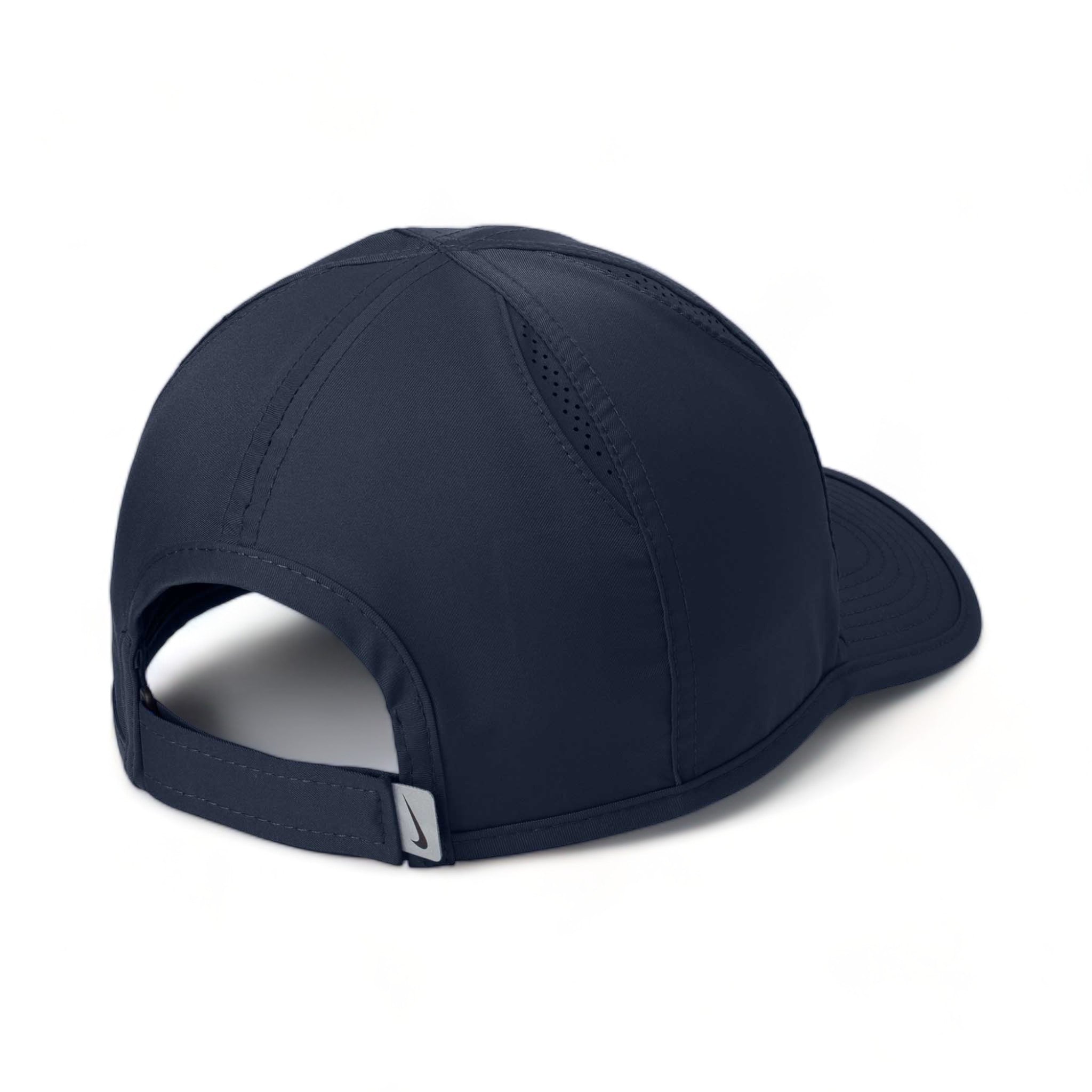 Back view of Nike NKFB5666 custom hat in college navy