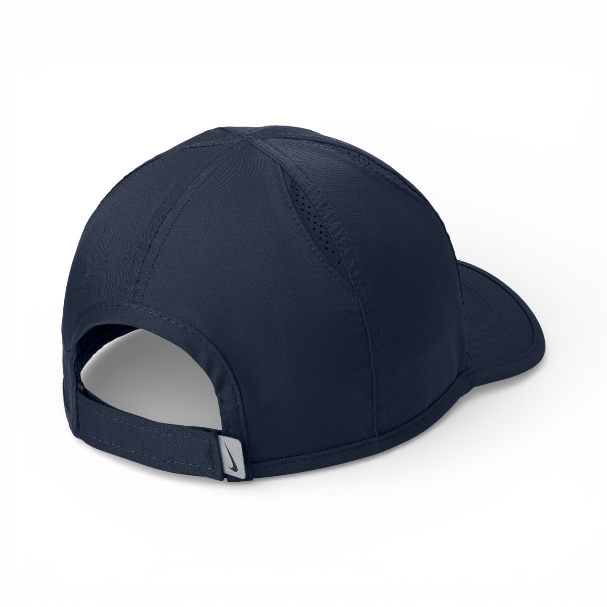 Back view of Nike NKFB5666 custom hat in college navy