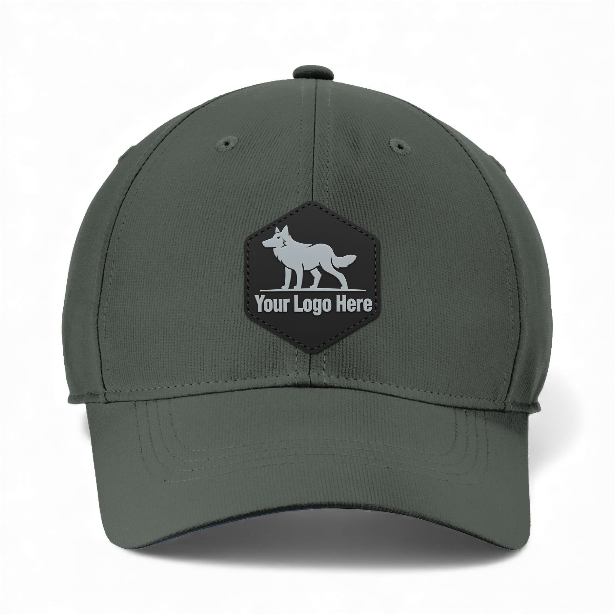 PVC patch preview of Nike NKFB6444 custom hat in anthracite