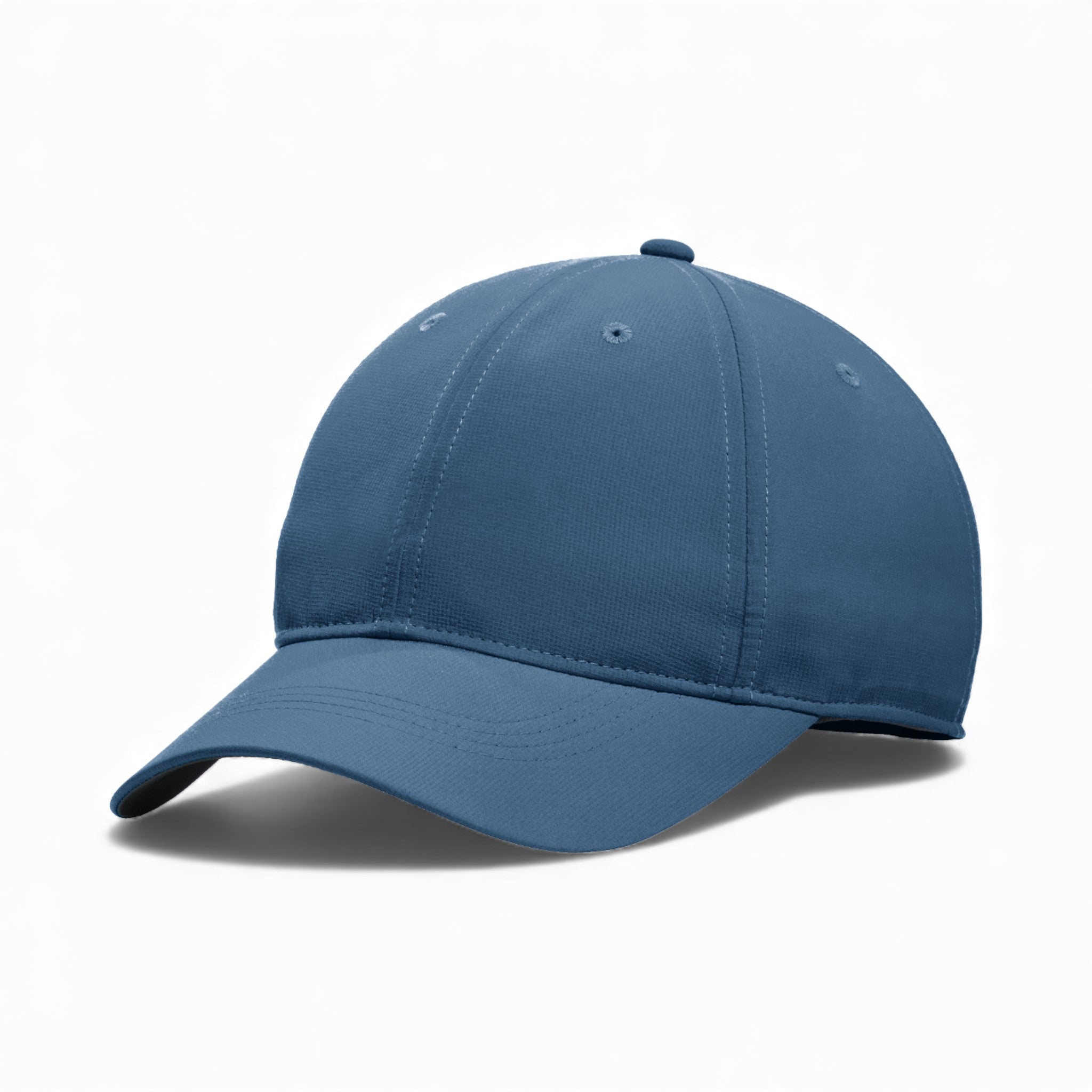 Left side view of Nike NKFB6444 custom hat in college navy