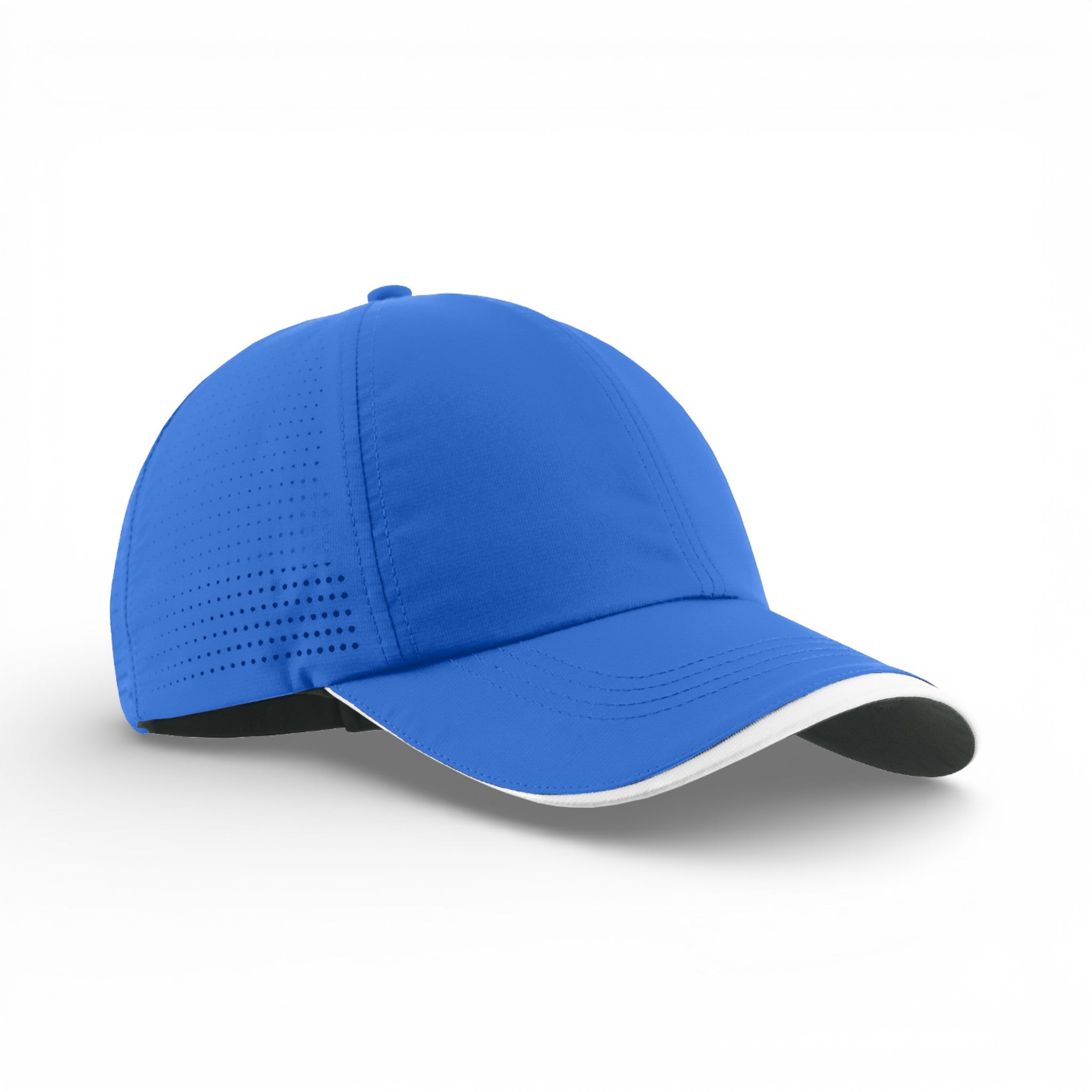 Right side view of Nike NKFB6445 custom hat in game royal and white
