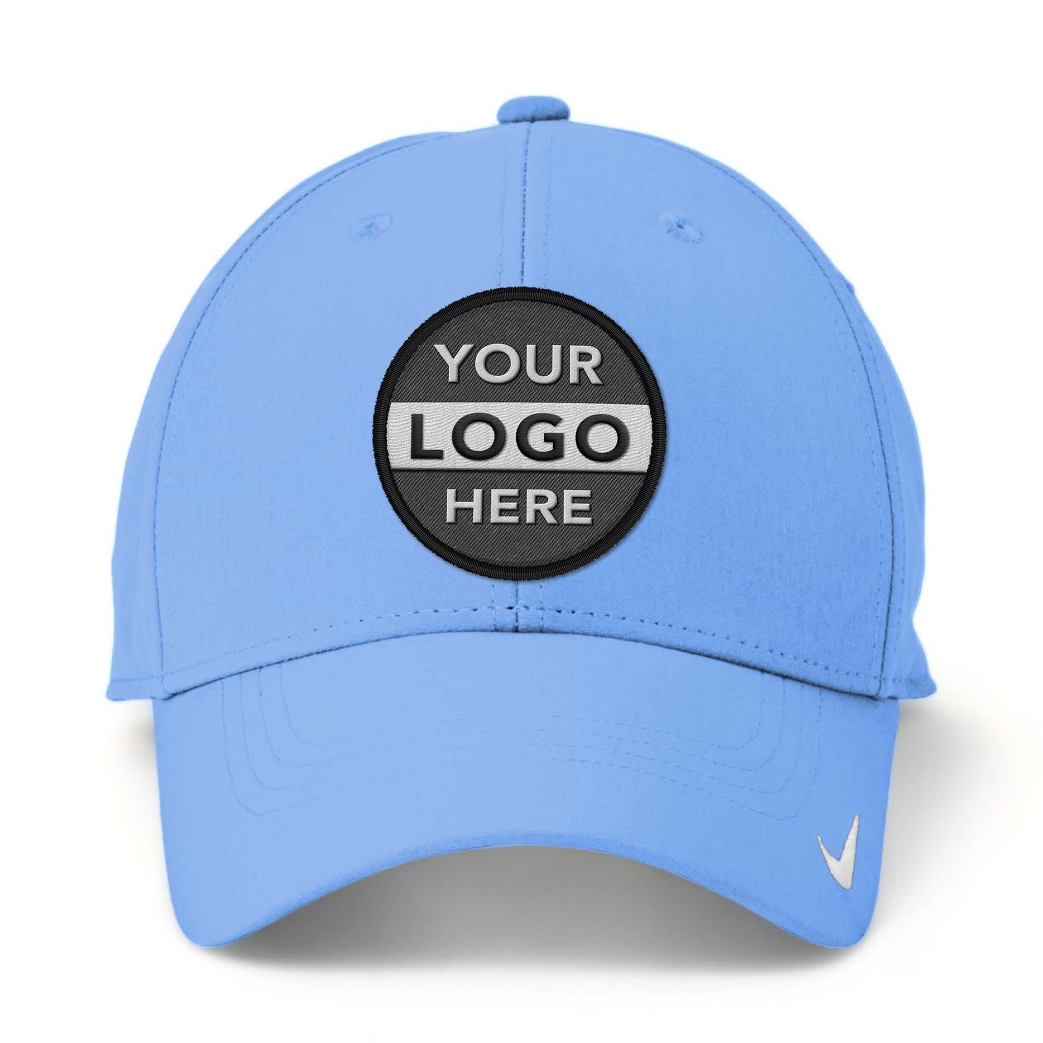 Nike NKFB6447 custom embroidered patch hat in valor blue