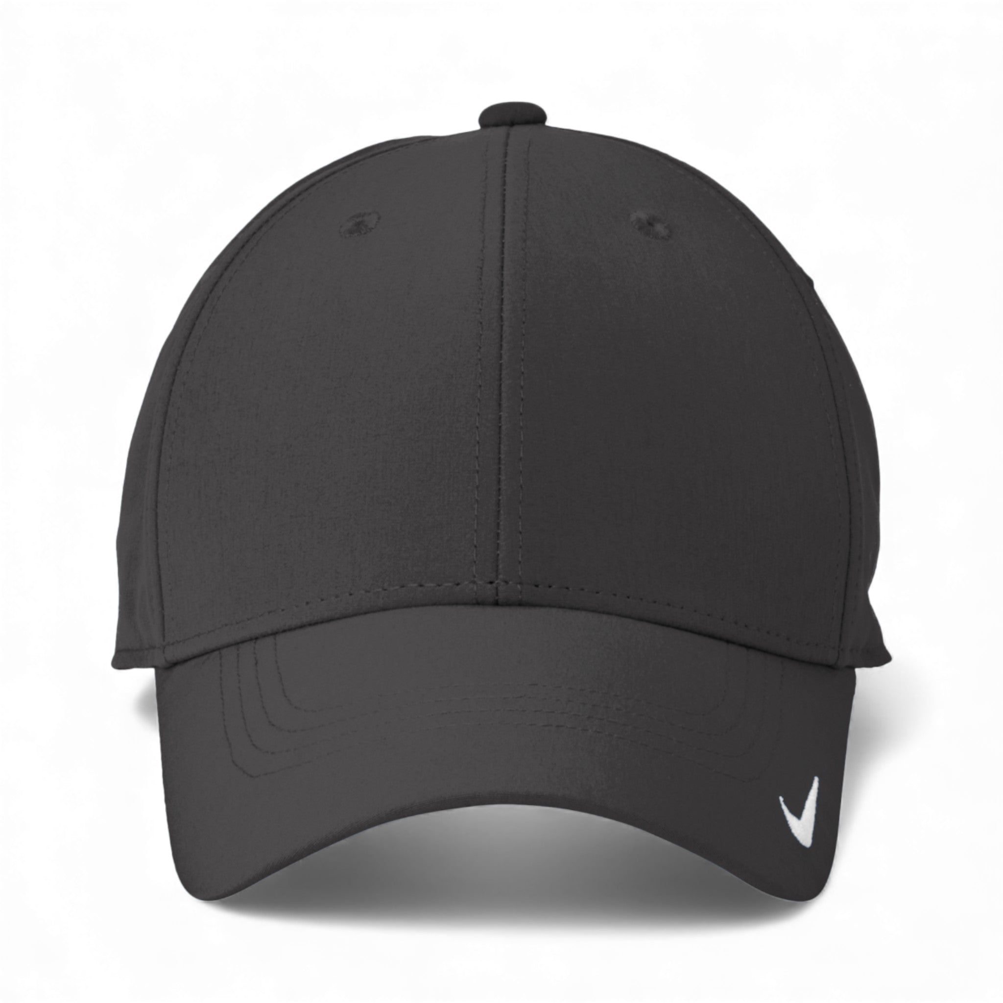 Front view of Nike NKFB6447 custom hat in anthracite