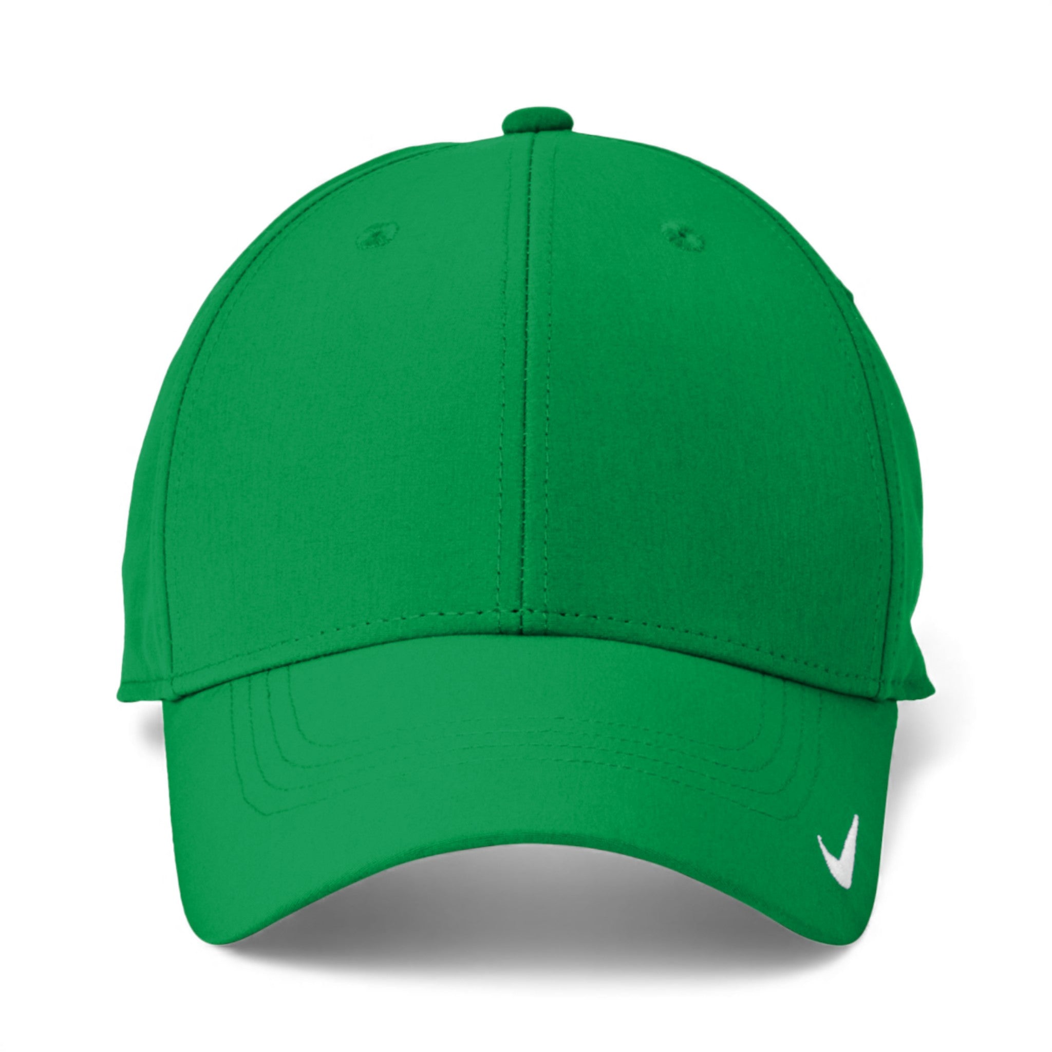 Front view of Nike NKFB6447 custom hat in apple green