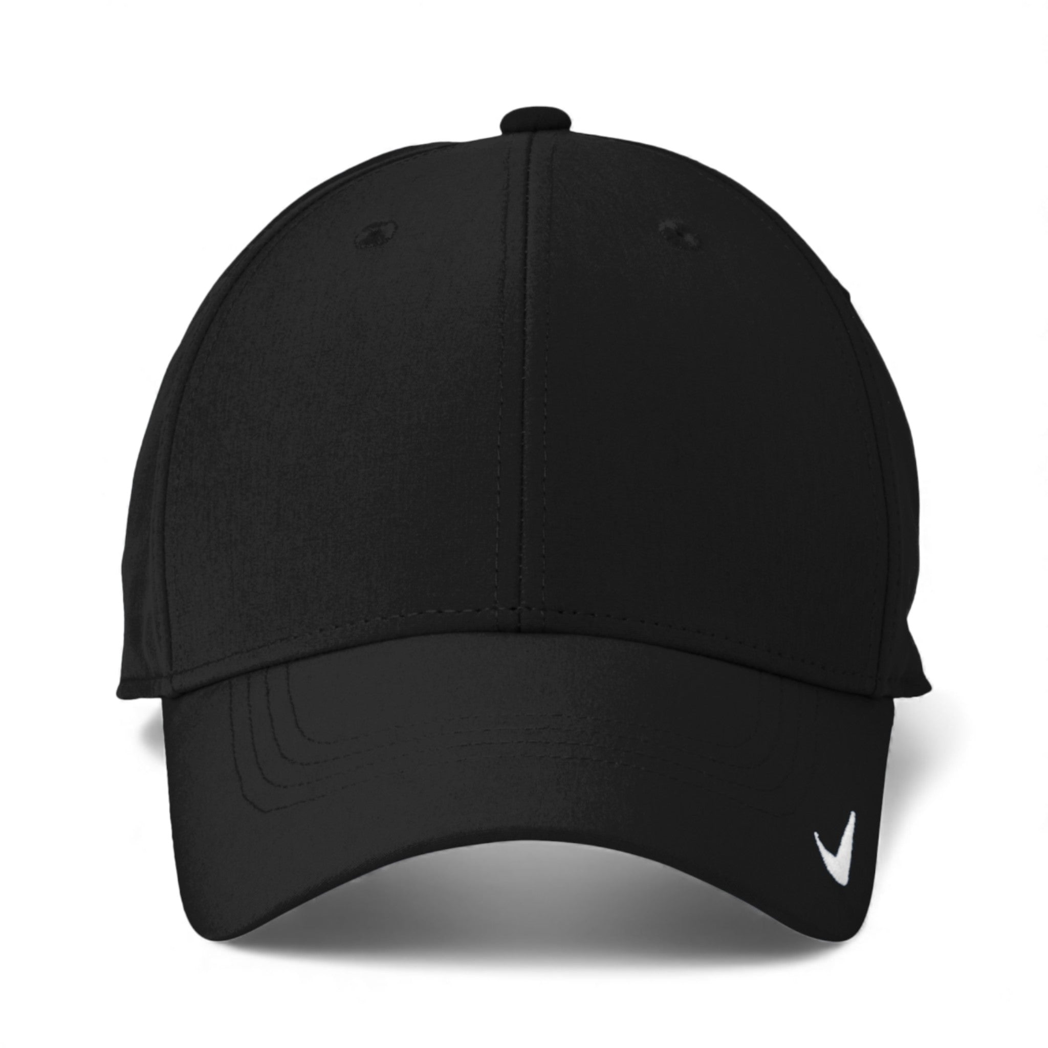 Front view of Nike NKFB6447 custom hat in black