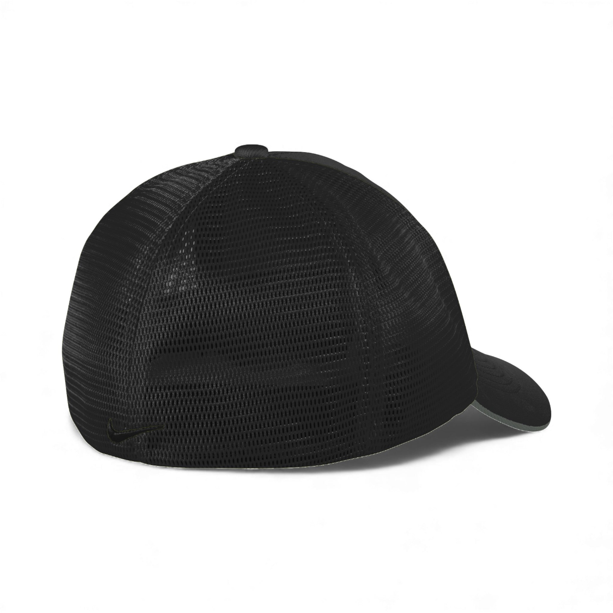 Back view of Nike NKFB6448 custom hat in black and black