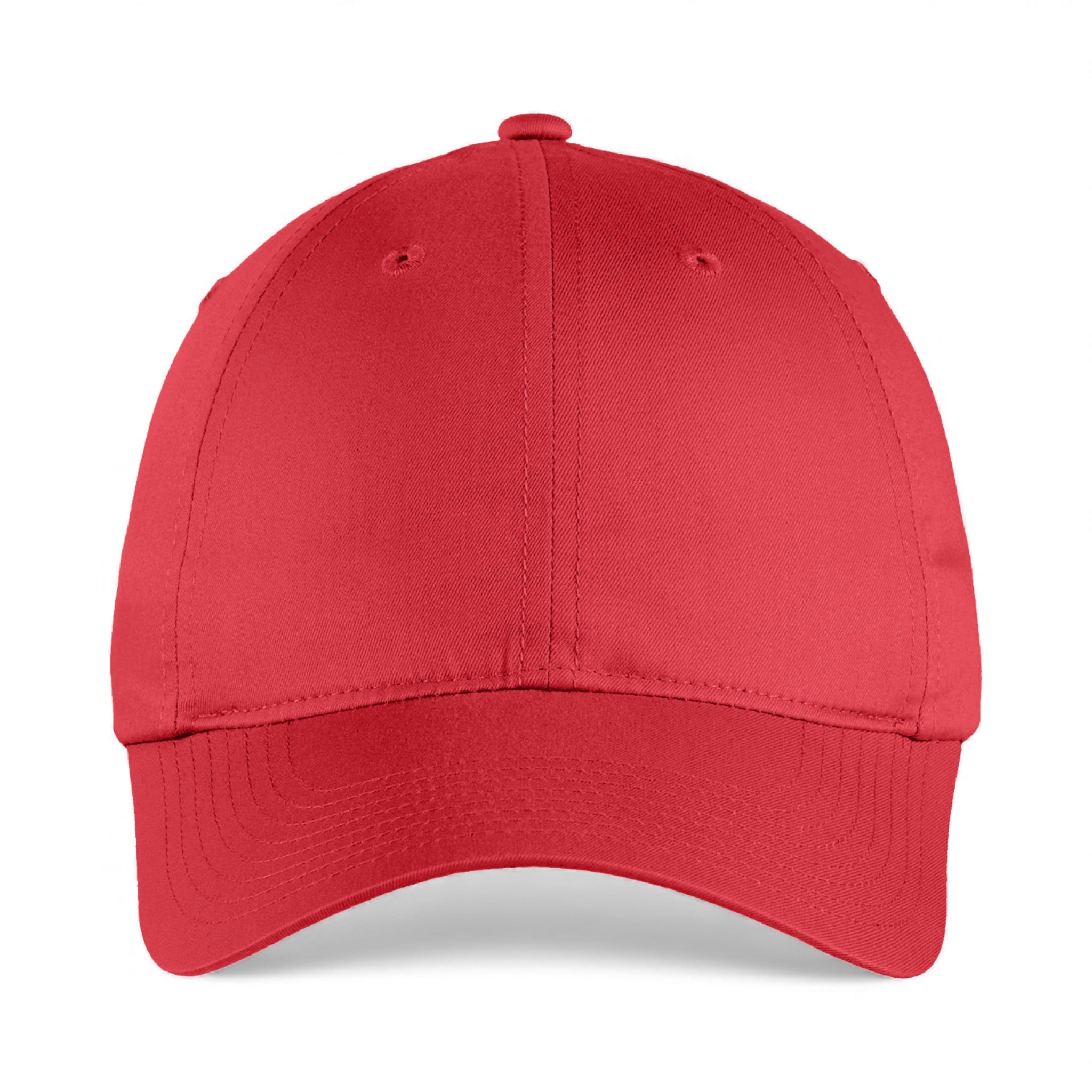 Front view of Nike NKFB6449 custom hat in gym red