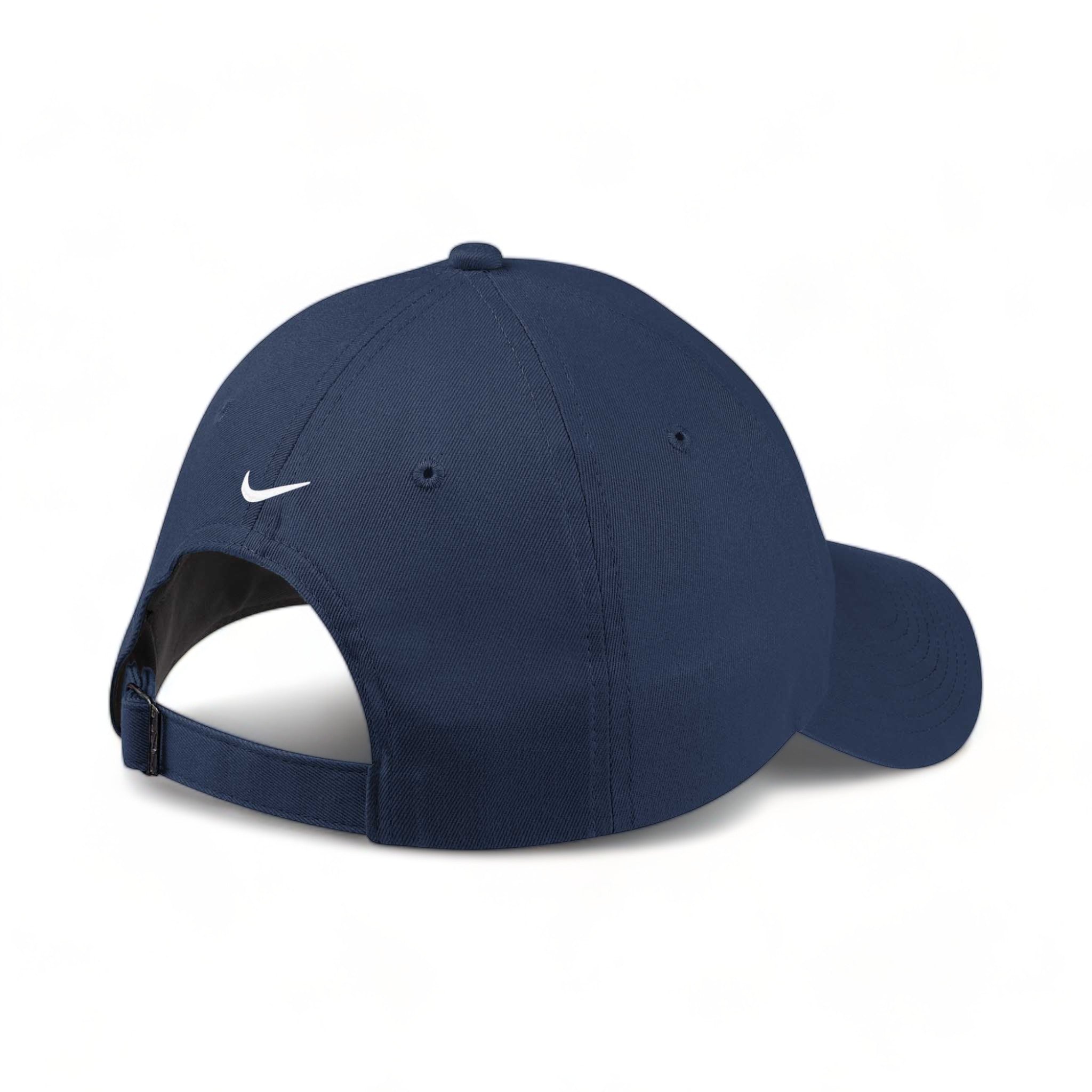 Back view of Nike NKFB6449 custom hat in navy