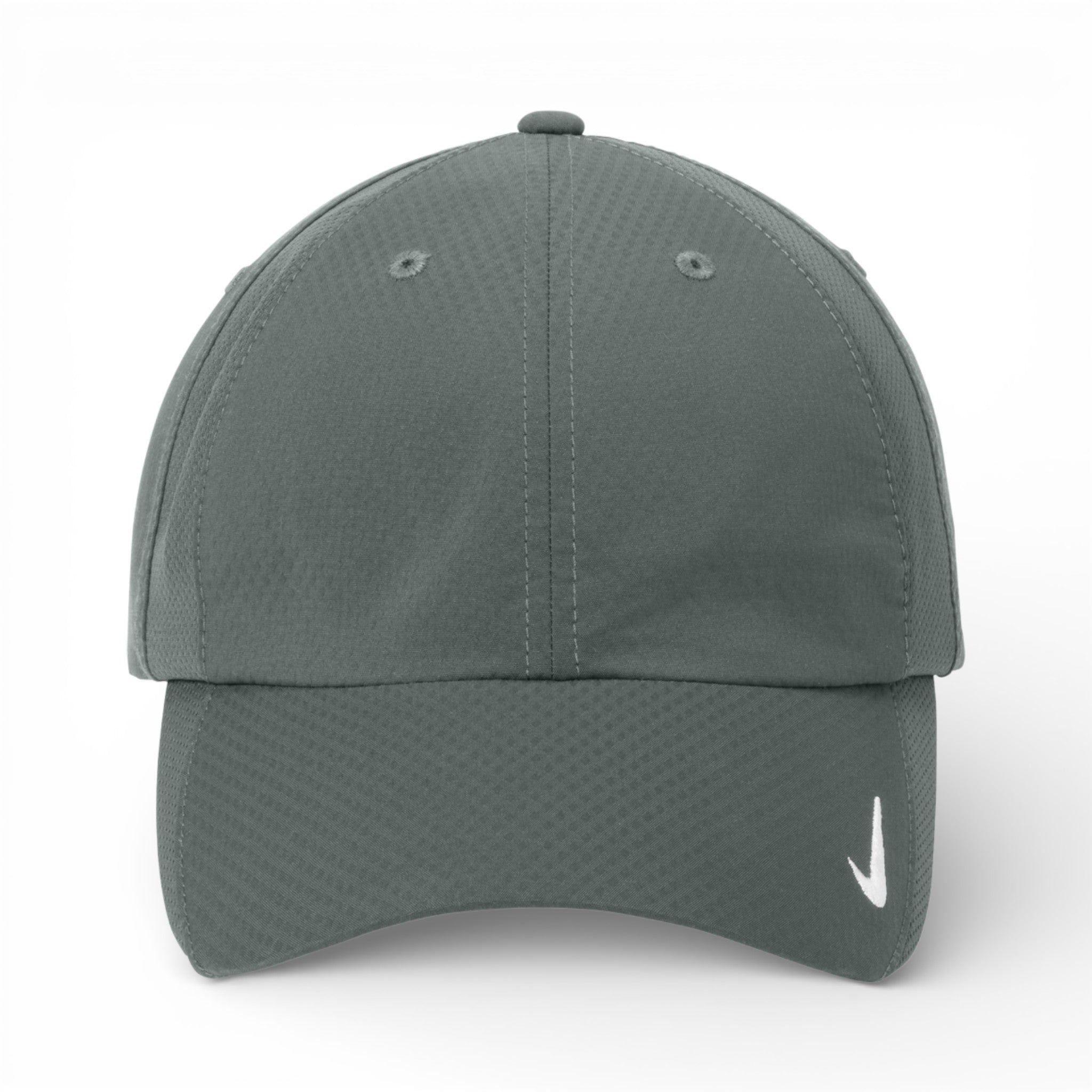 Front view of Nike NKFD9709 custom hat in anthracite