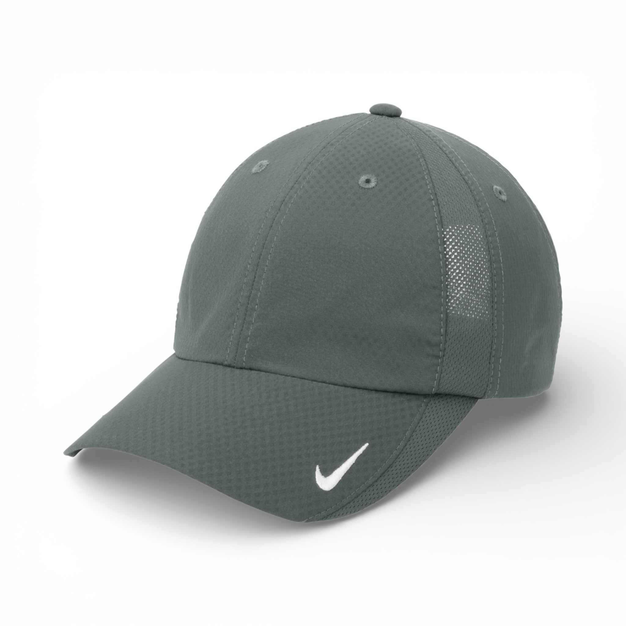 Left side view of Nike NKFD9709 custom hat in anthracite