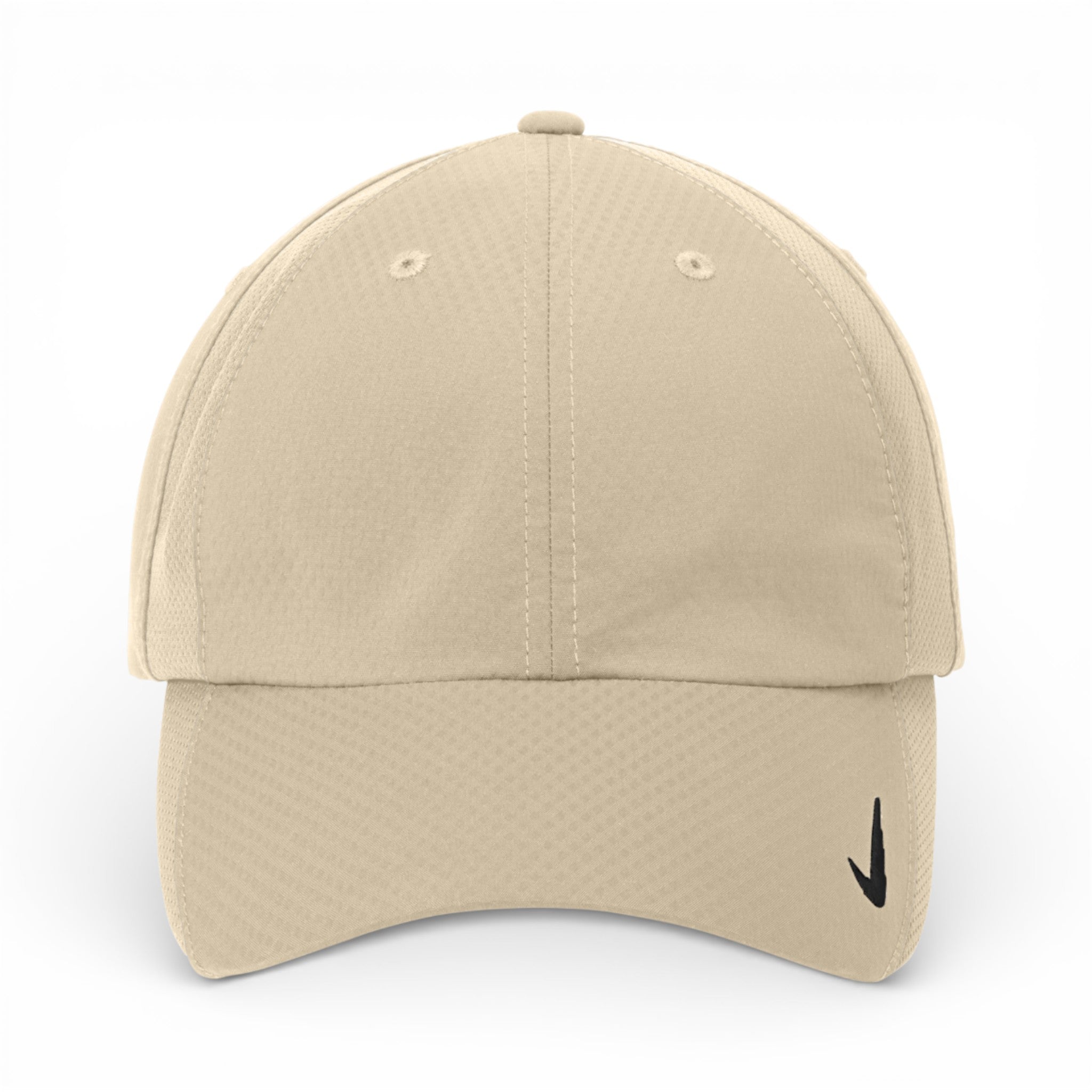 Front view of Nike NKFD9709 custom hat in birch