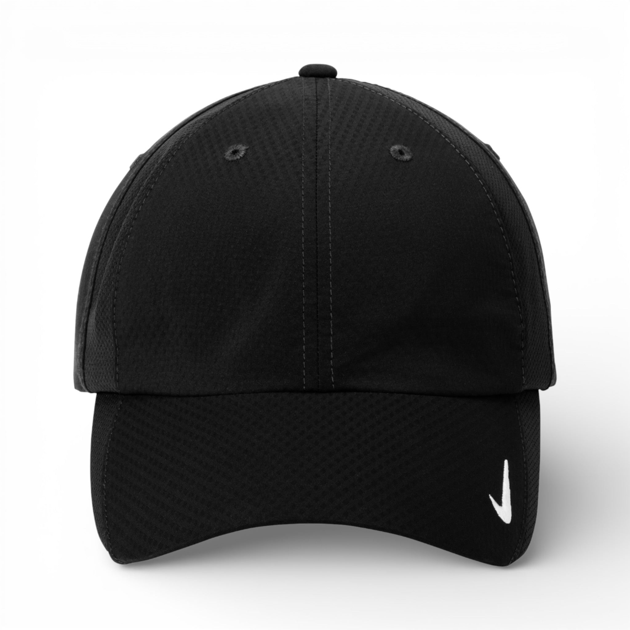Front view of Nike NKFD9709 custom hat in black