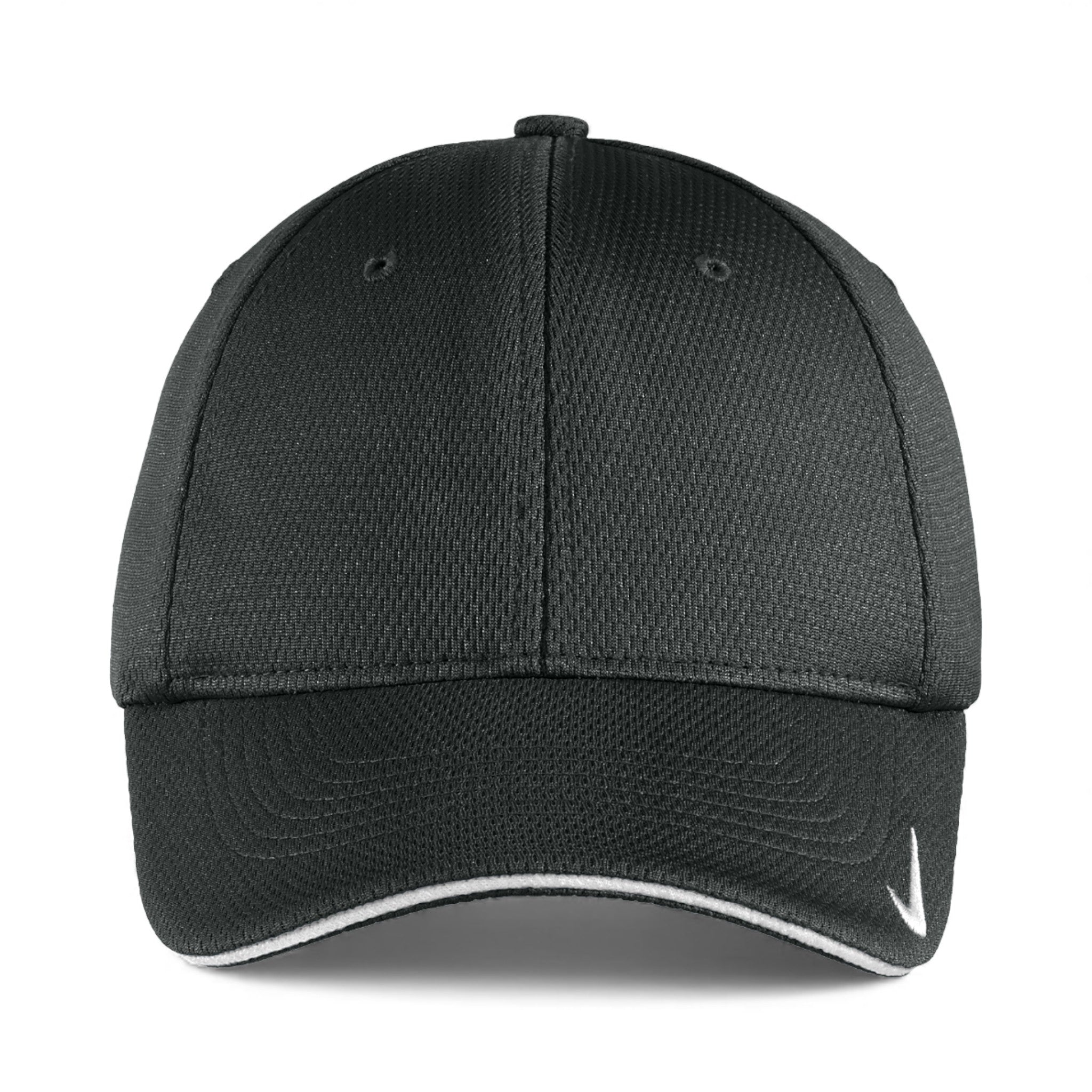 Front view of Nike NKFD9718 custom hat in anthracite and white