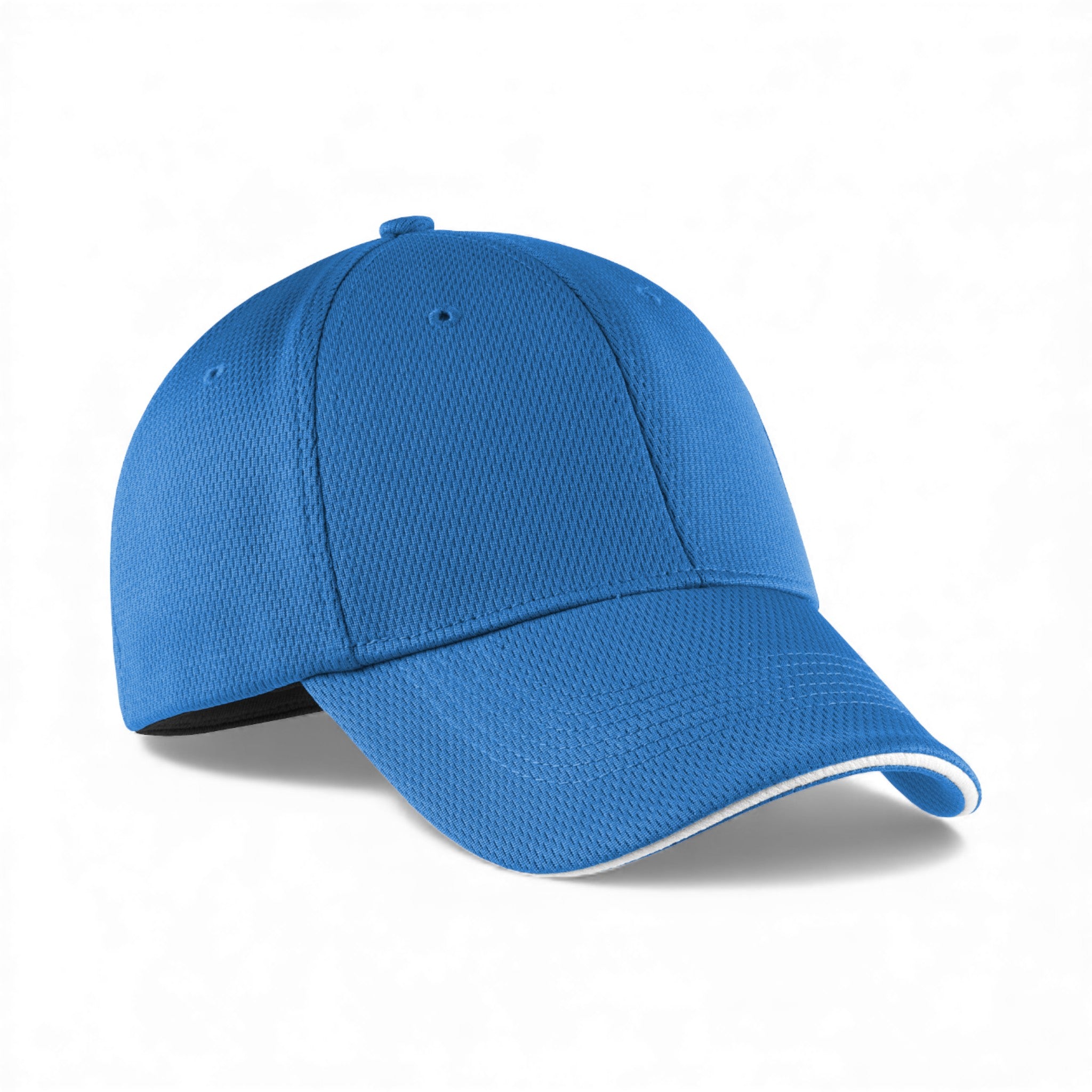 Right side view of Nike NKFD9718 custom hat in game royal and white