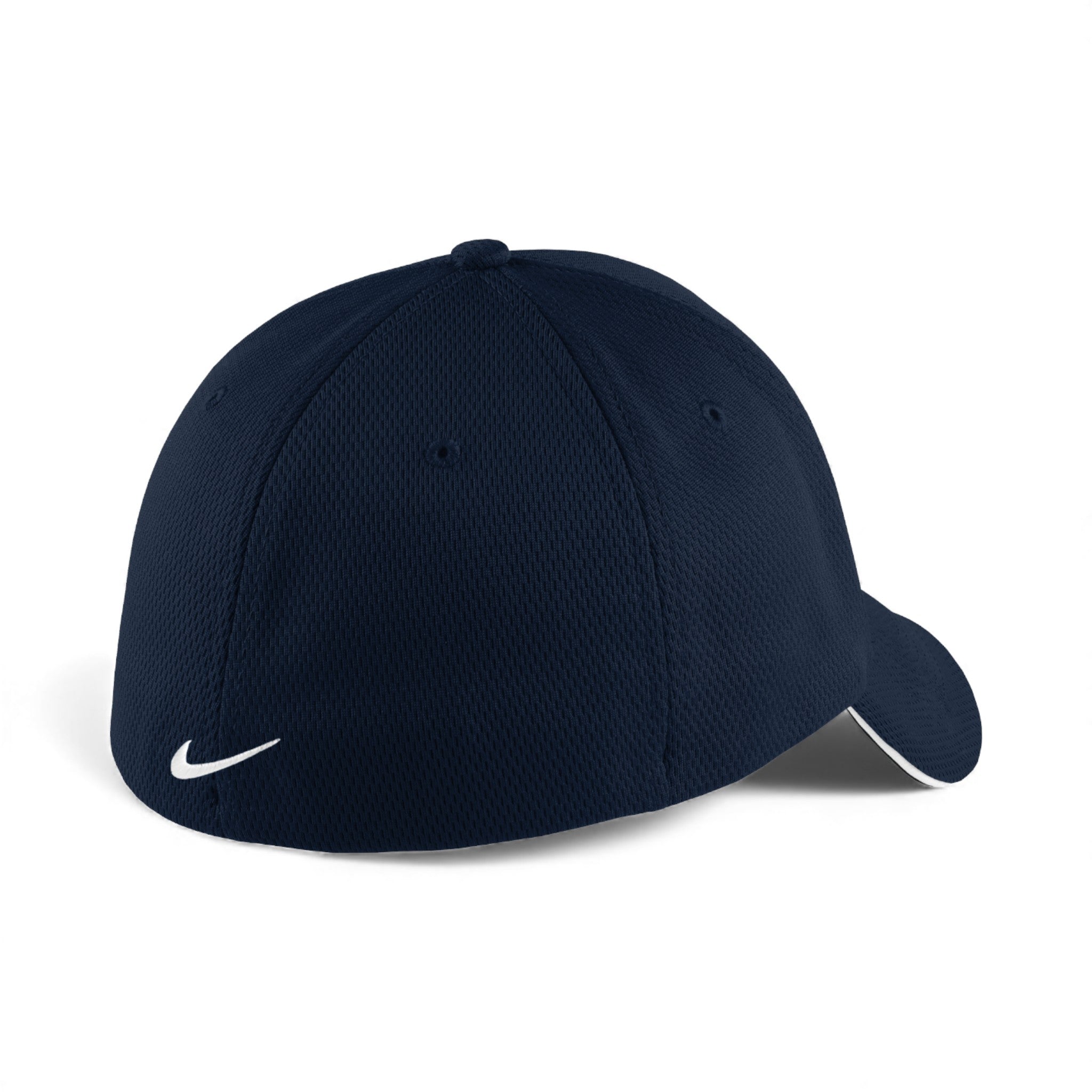 Back view of Nike NKFD9718 custom hat in navy and white