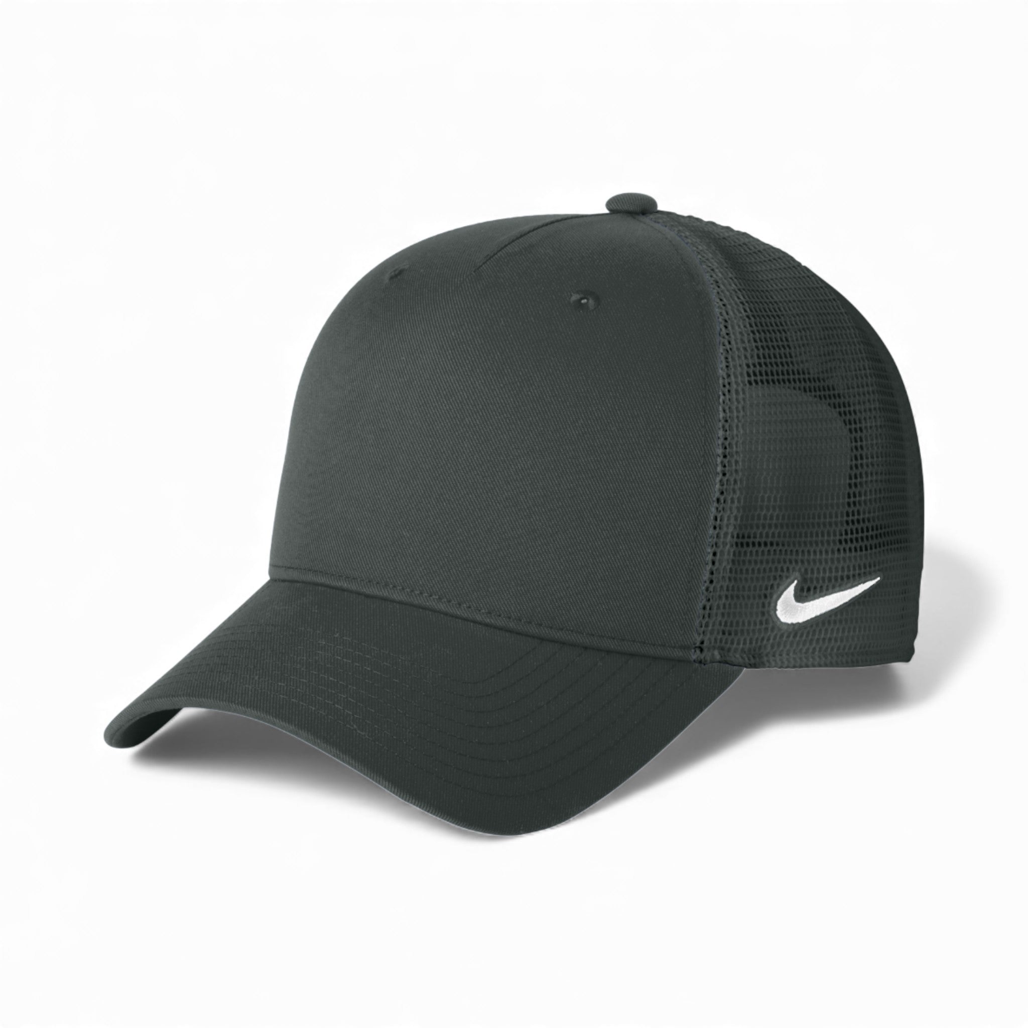 Left side view of Nike NKFN9893 custom hat in anthracite and anthracite