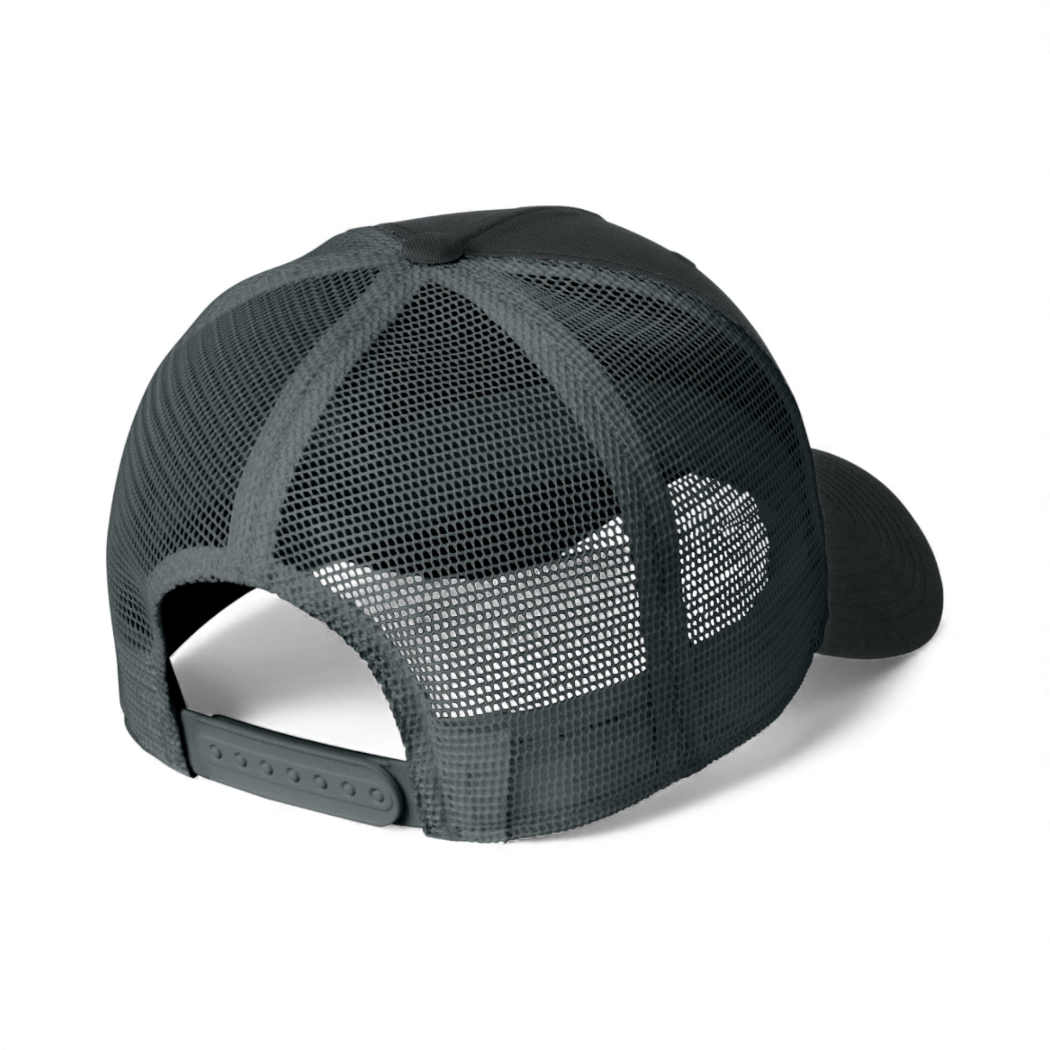 Back view of Nike NKFN9893 custom hat in black and dark grey
