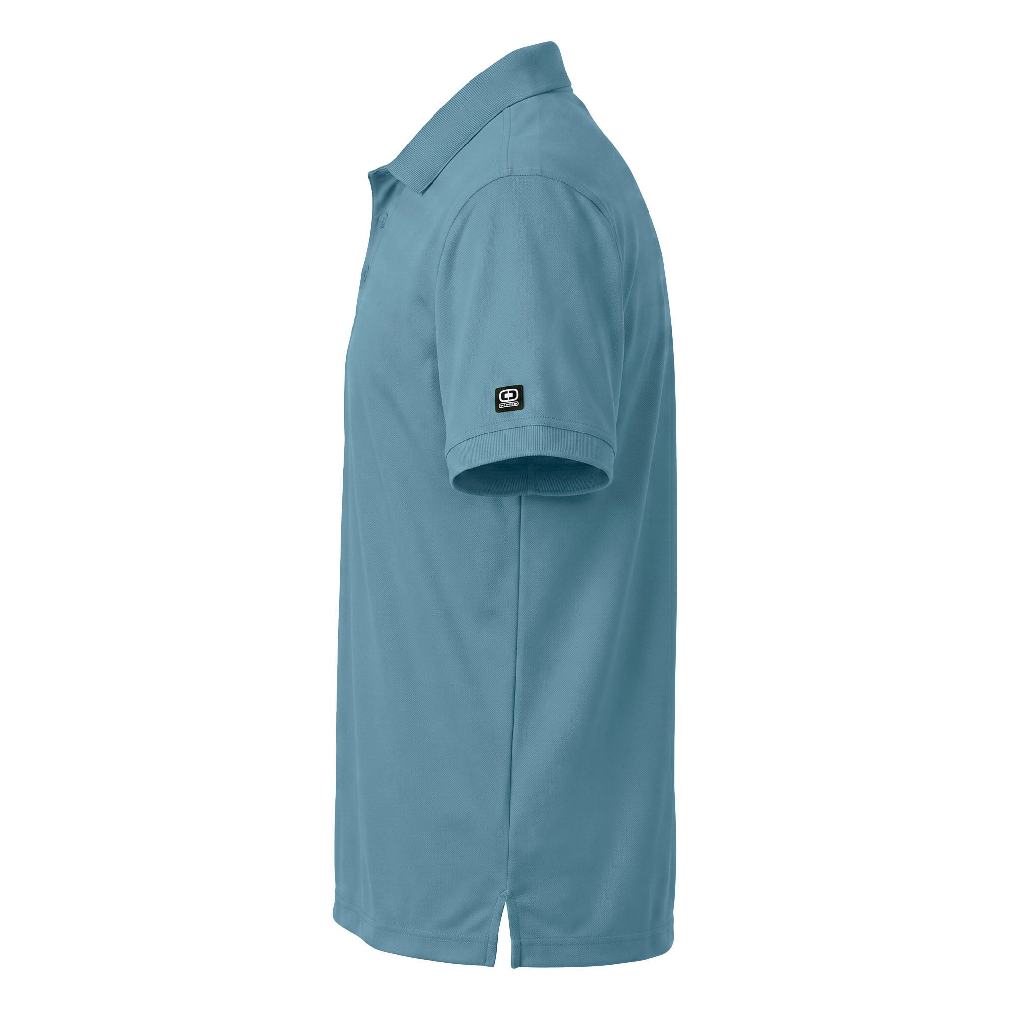 OGIO OG101 custom polo in blue mist, left side view