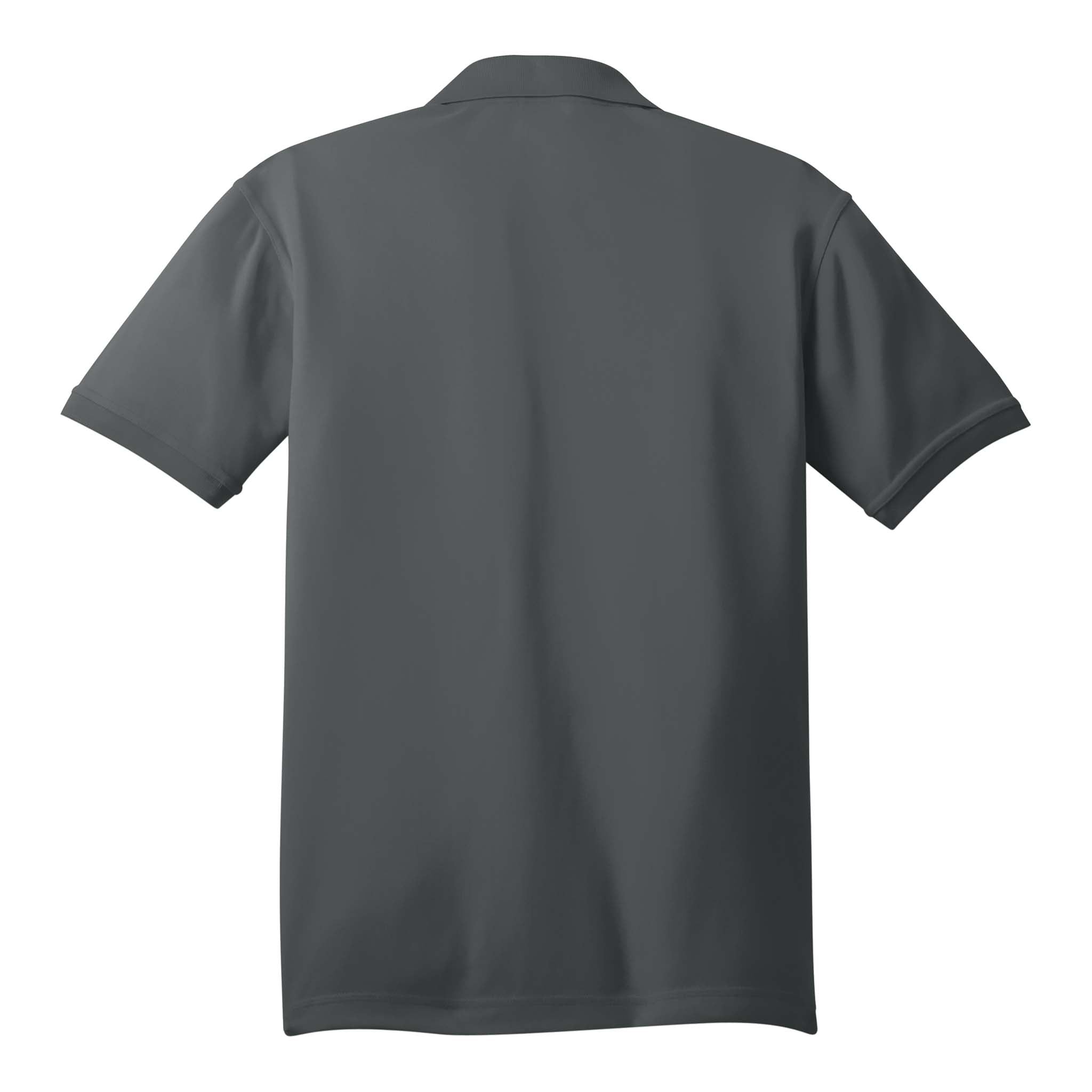 OGIO OG101 custom polo in diesel grey, back view