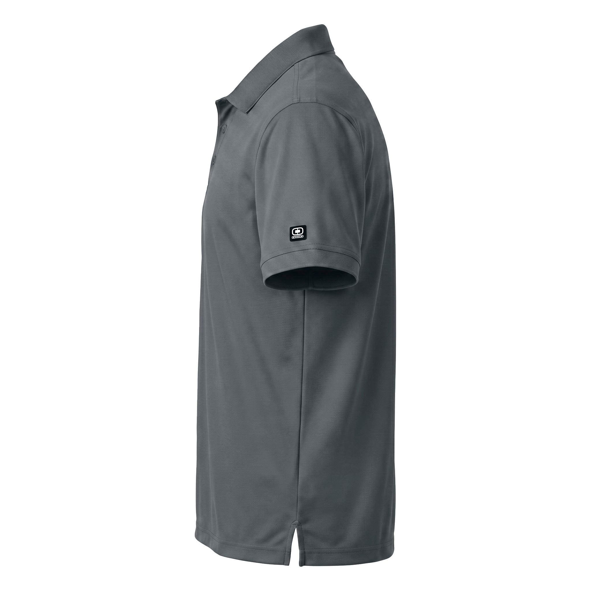 OGIO OG101 custom polo in diesel grey, left side view