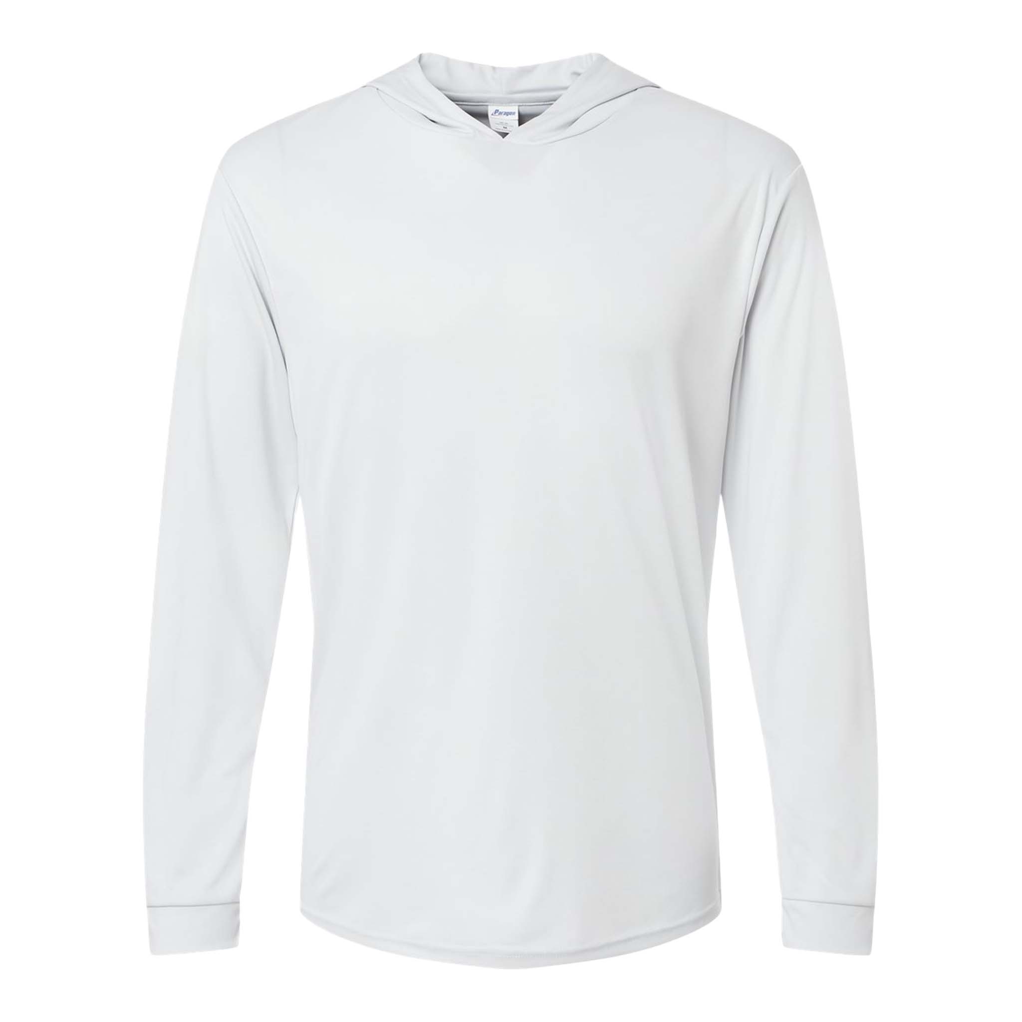 Paragon 220 custom long sleeve t-shirt in aluminum, front view