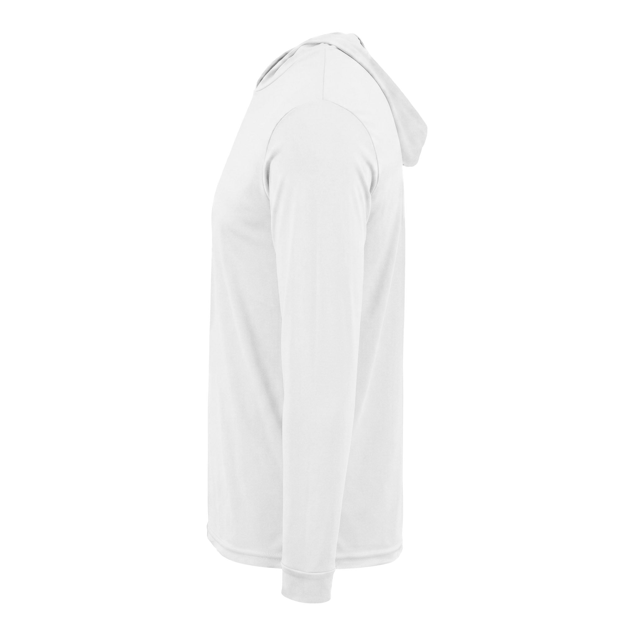 Paragon 220 custom long sleeve t-shirt in aluminum, left side view