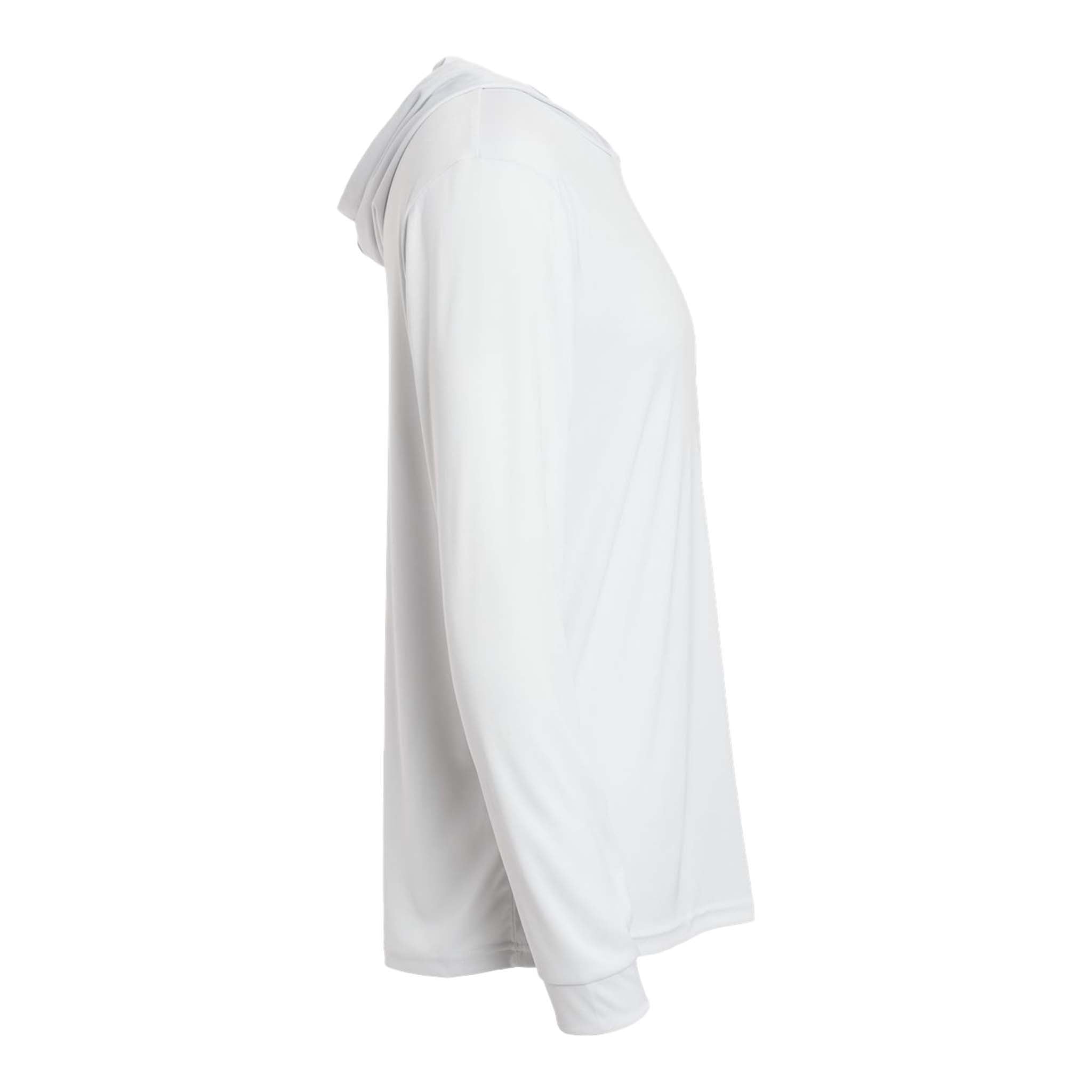 Paragon 220 custom long sleeve t-shirt in aluminum, right side view