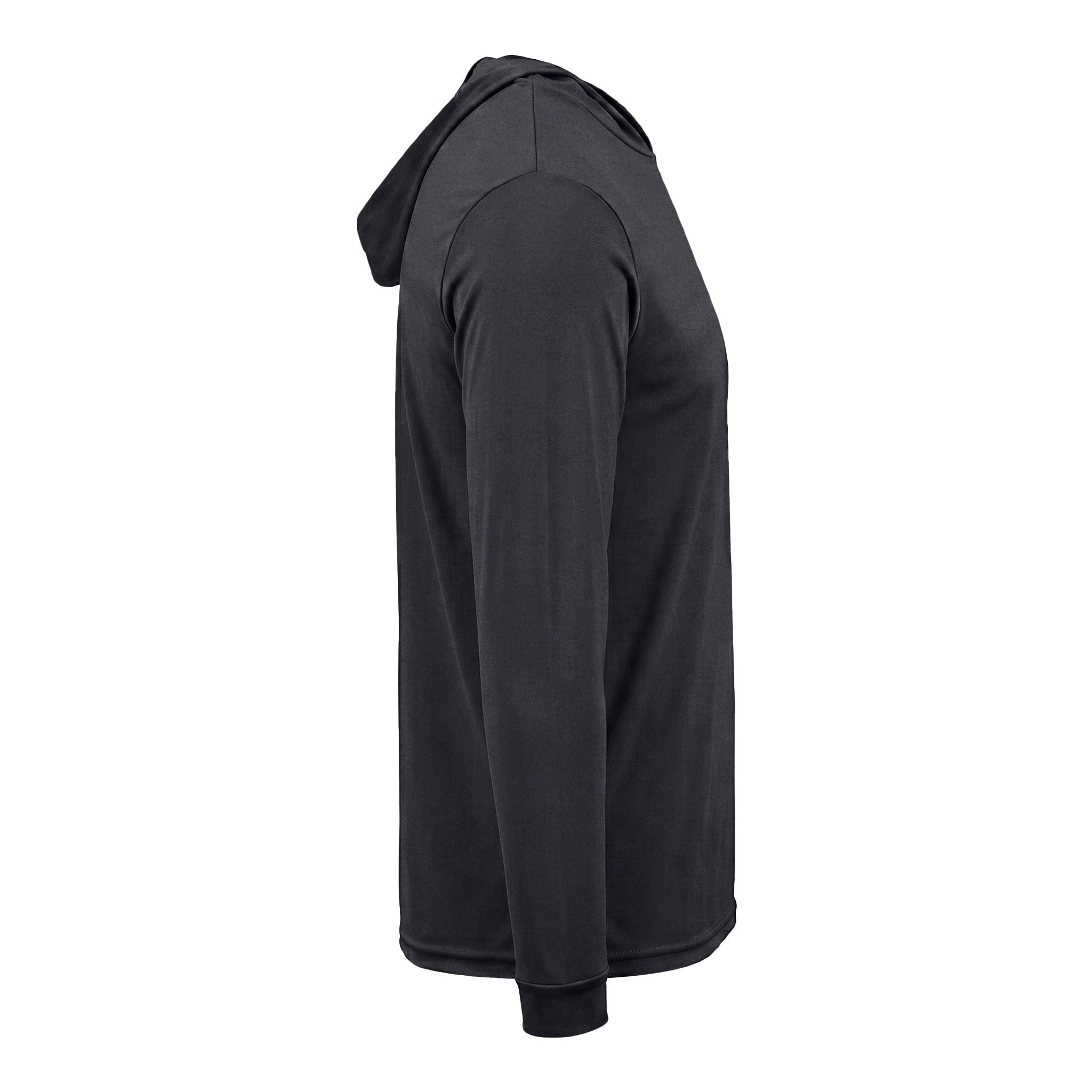 Paragon 220 custom long sleeve t-shirt in black, right side view