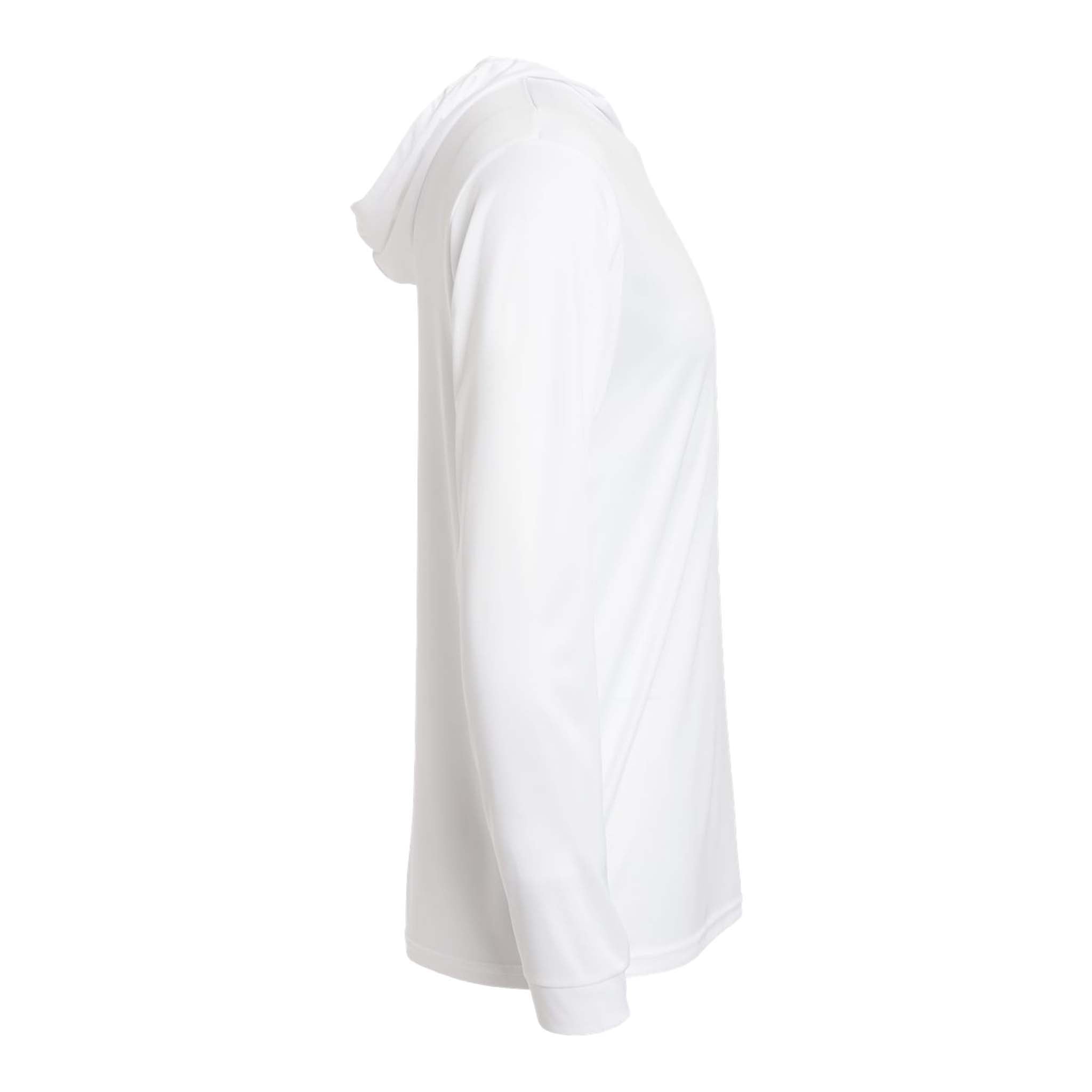 Paragon 220 custom long sleeve t-shirt in white, right side view