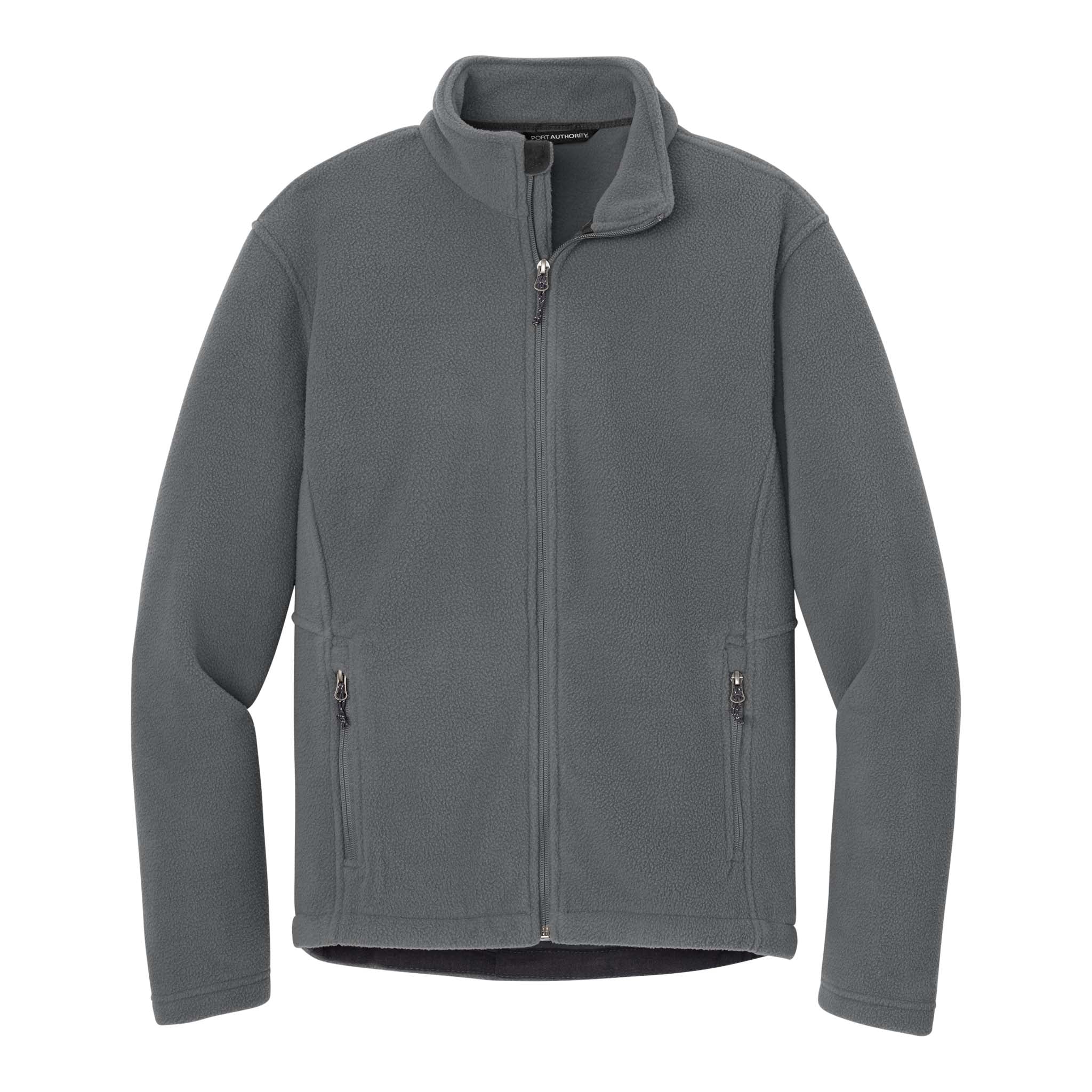 Port Authority F217 custom jacket in deep smoke, front view