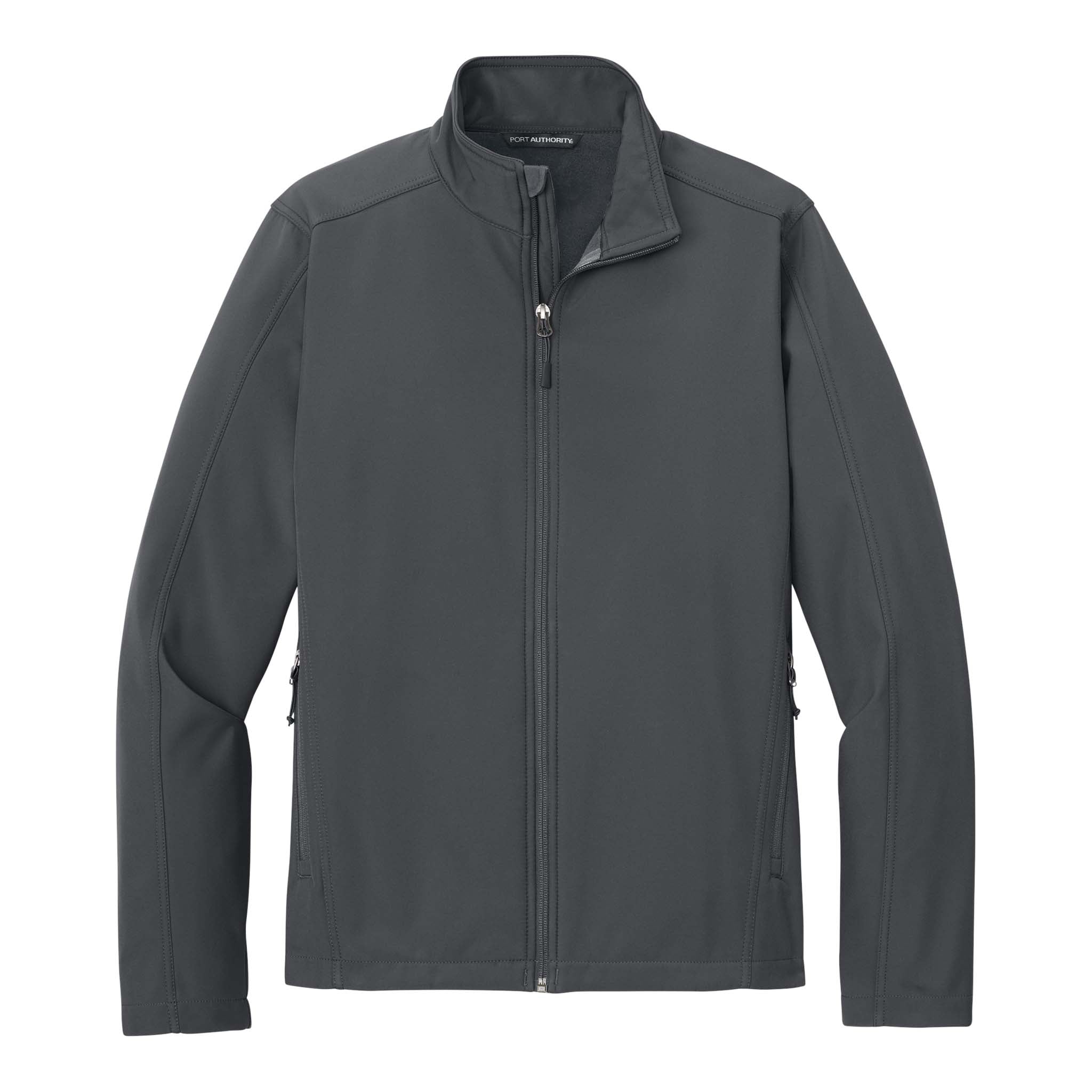 Port Authority J317 custom jacket in battleship grey, front view