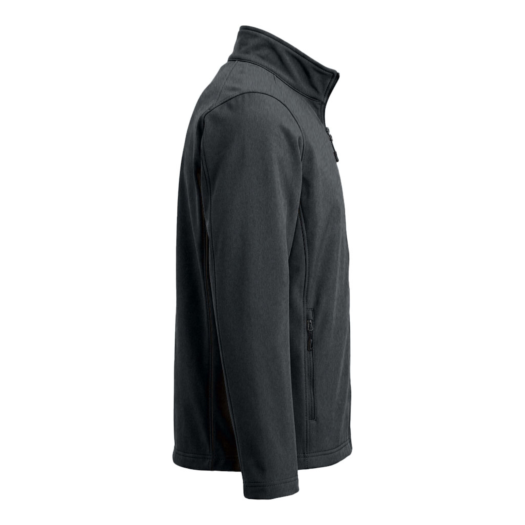Port Authority J317 custom jacket in black charcoal heather, right side view