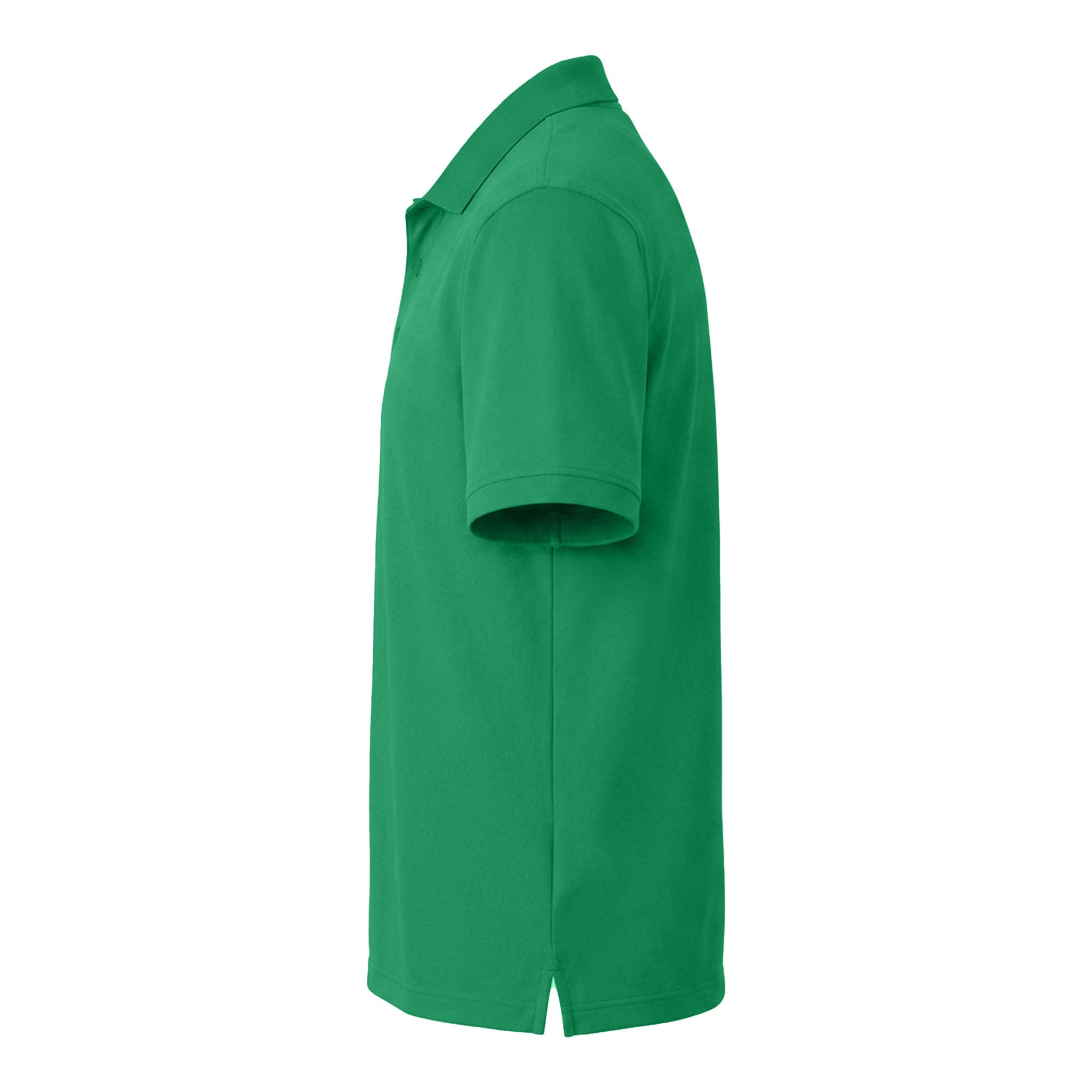 Port Authority K110 custom polo in bright kelly green, left side view