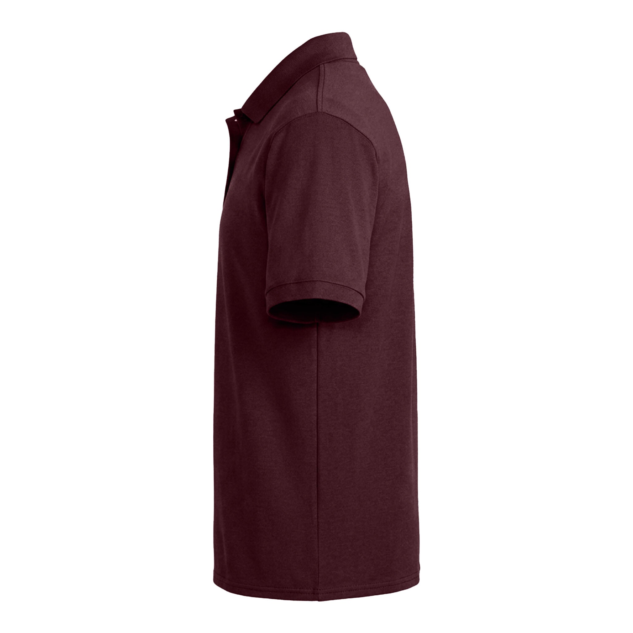 Port & Co KP55 custom polo in athletic maroon, left side view